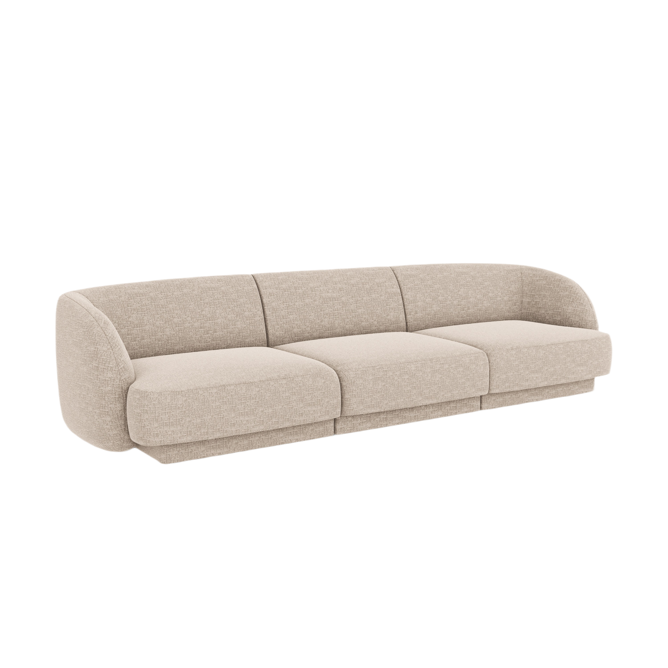 3-seater Sofa MILEY beige chenille