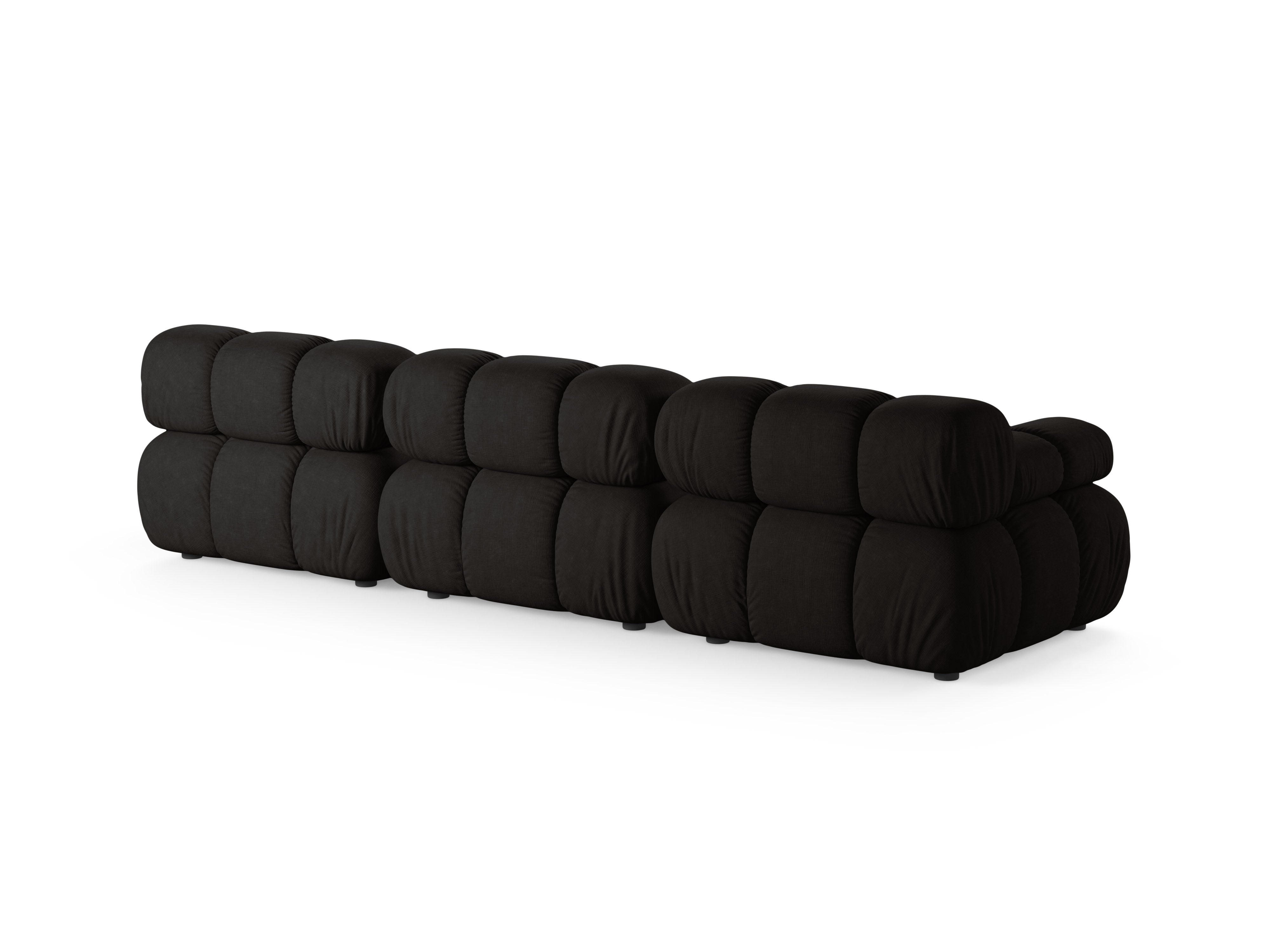 Modulaire 3-zitsbank BELLIS zwart