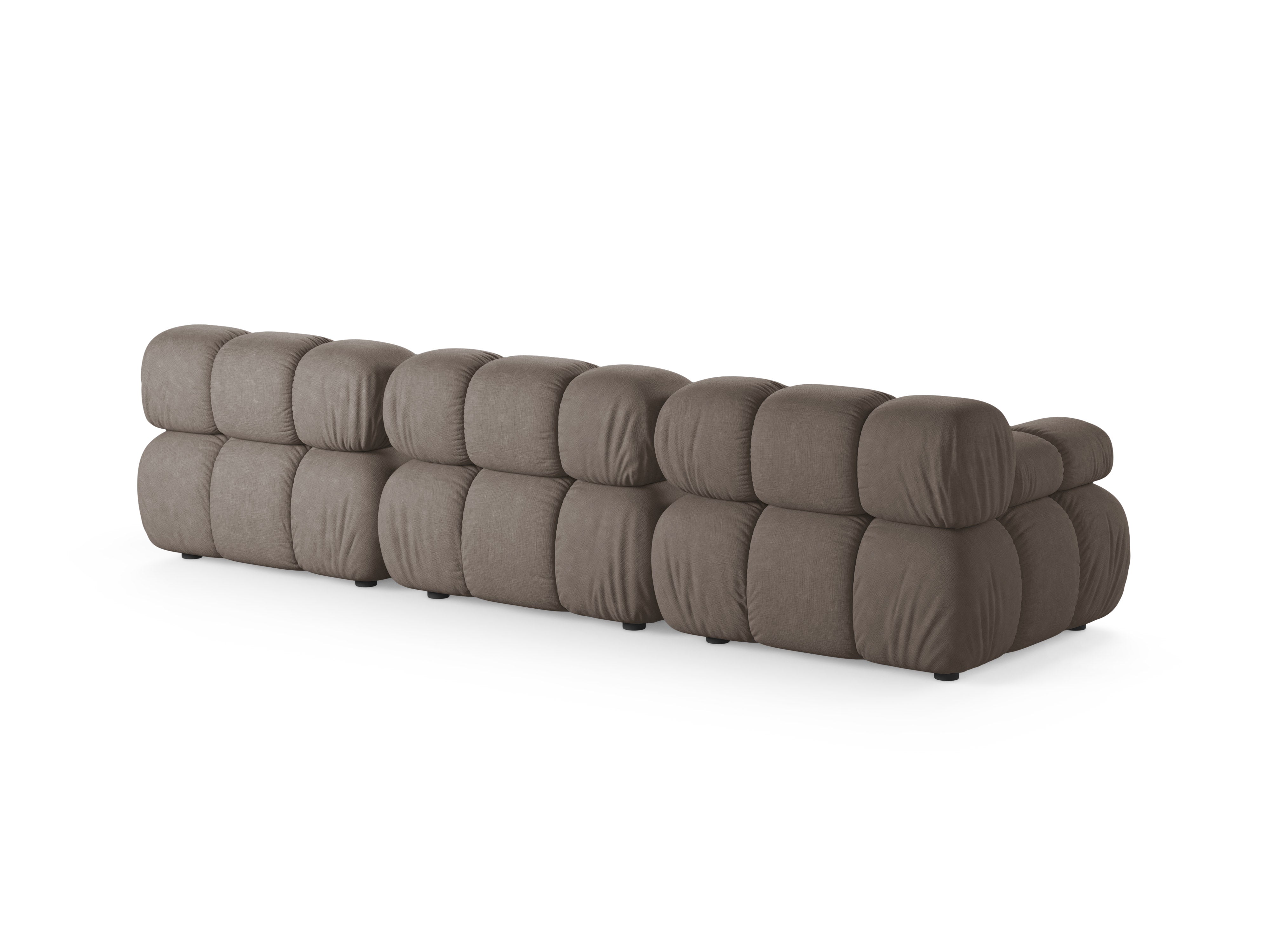 Modulaire 3-zitsbank BELLIS in donker cappuccino