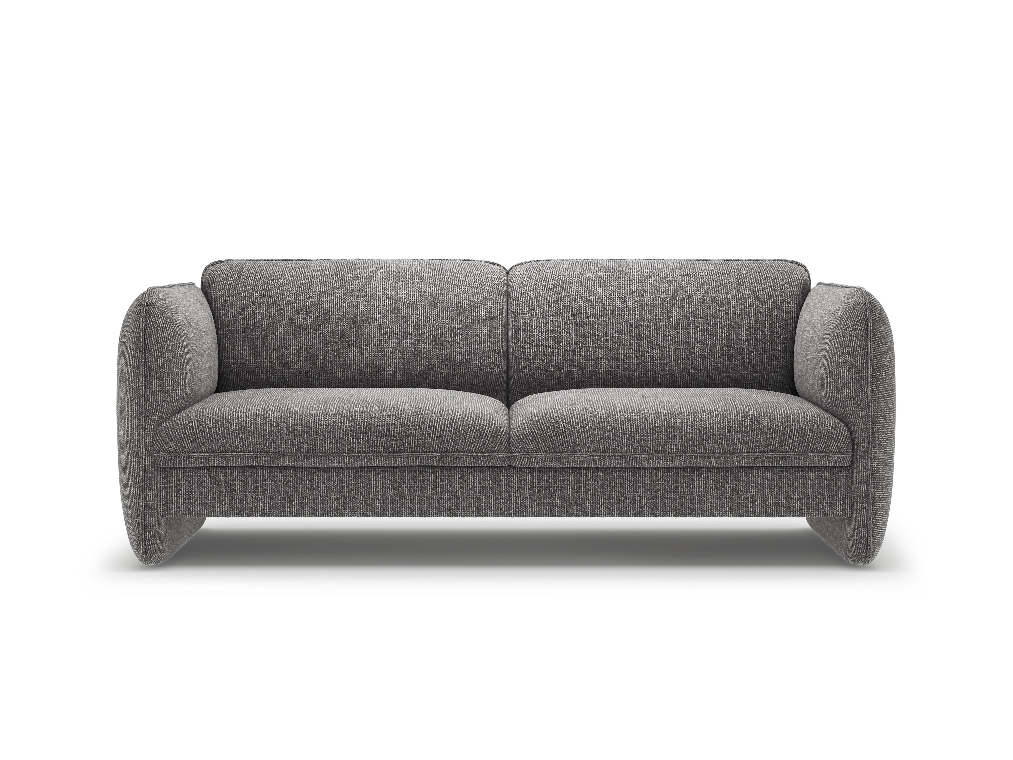 Sofa 3-zits GEORGIA donkergrijs chenille