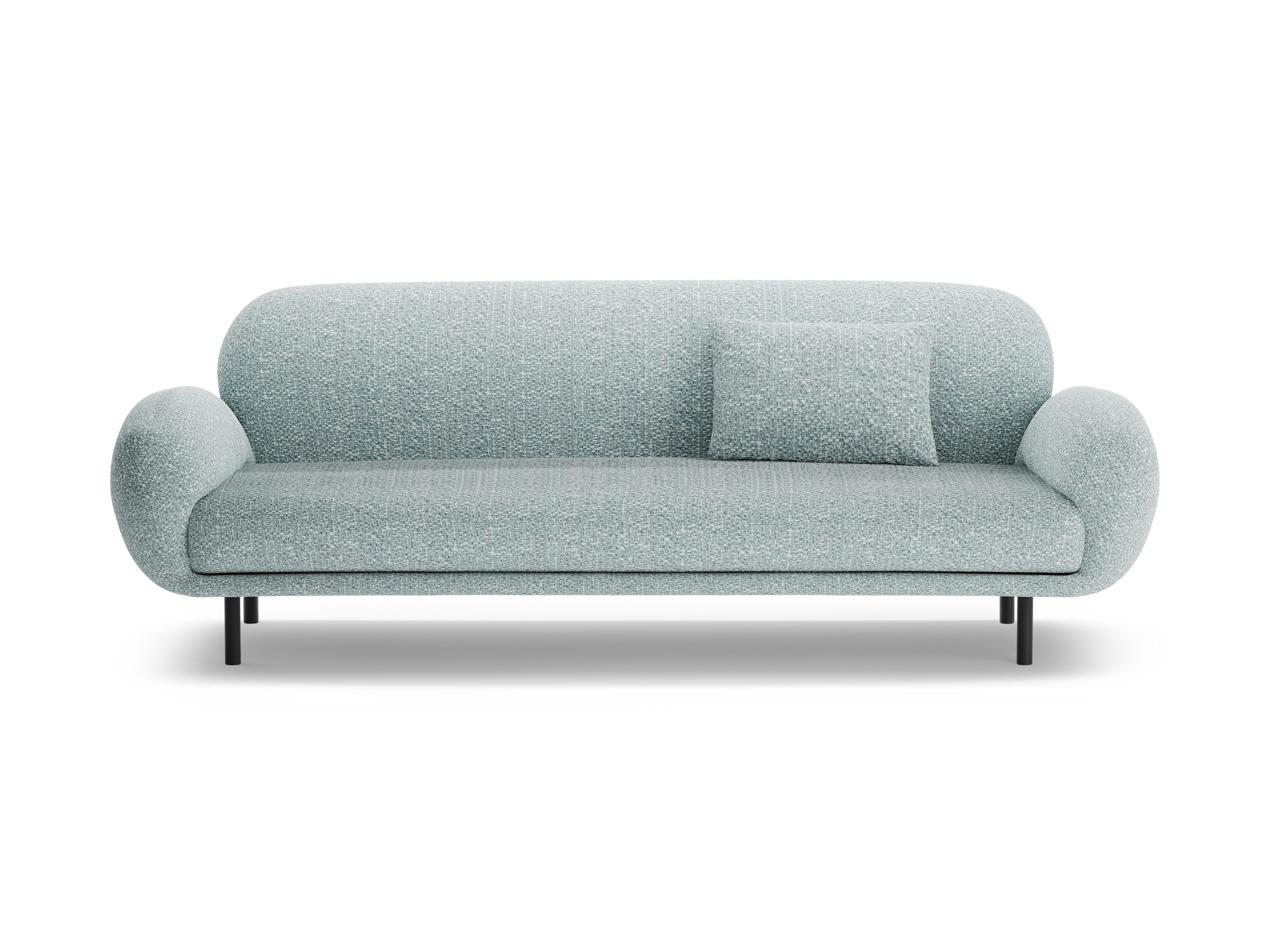 Sofa 3-Sitzer POPPY gedämpftes Blau Chenille