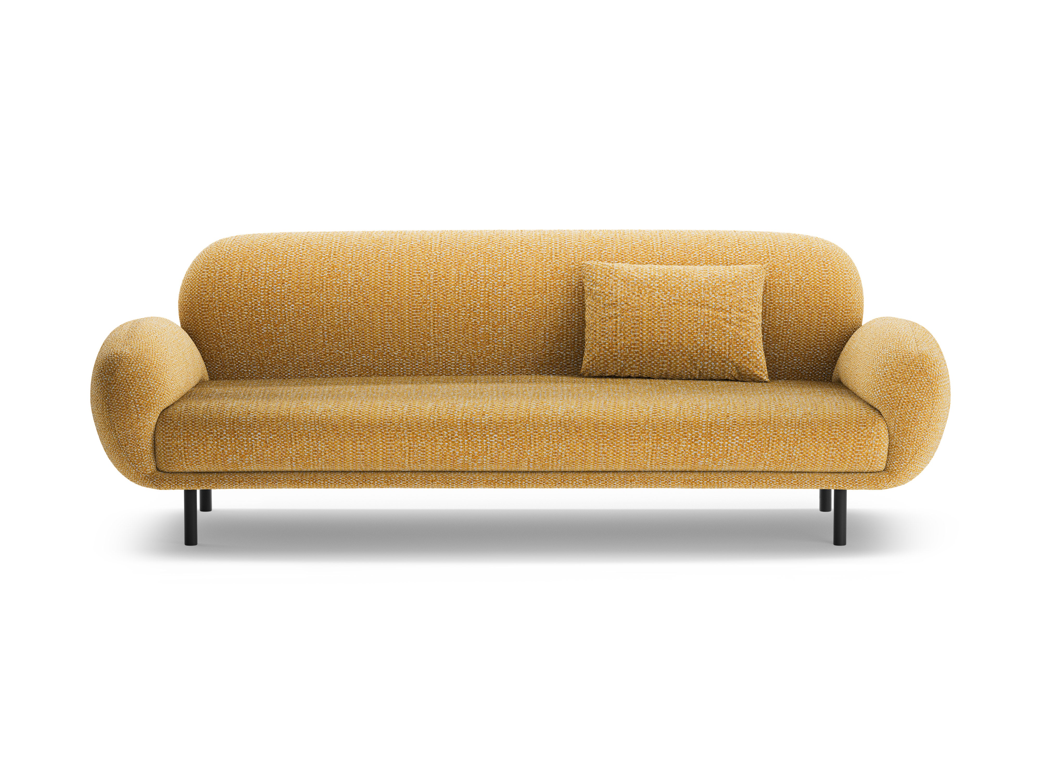 Sofa 3-zits POPPY mosterdkleurig chenille