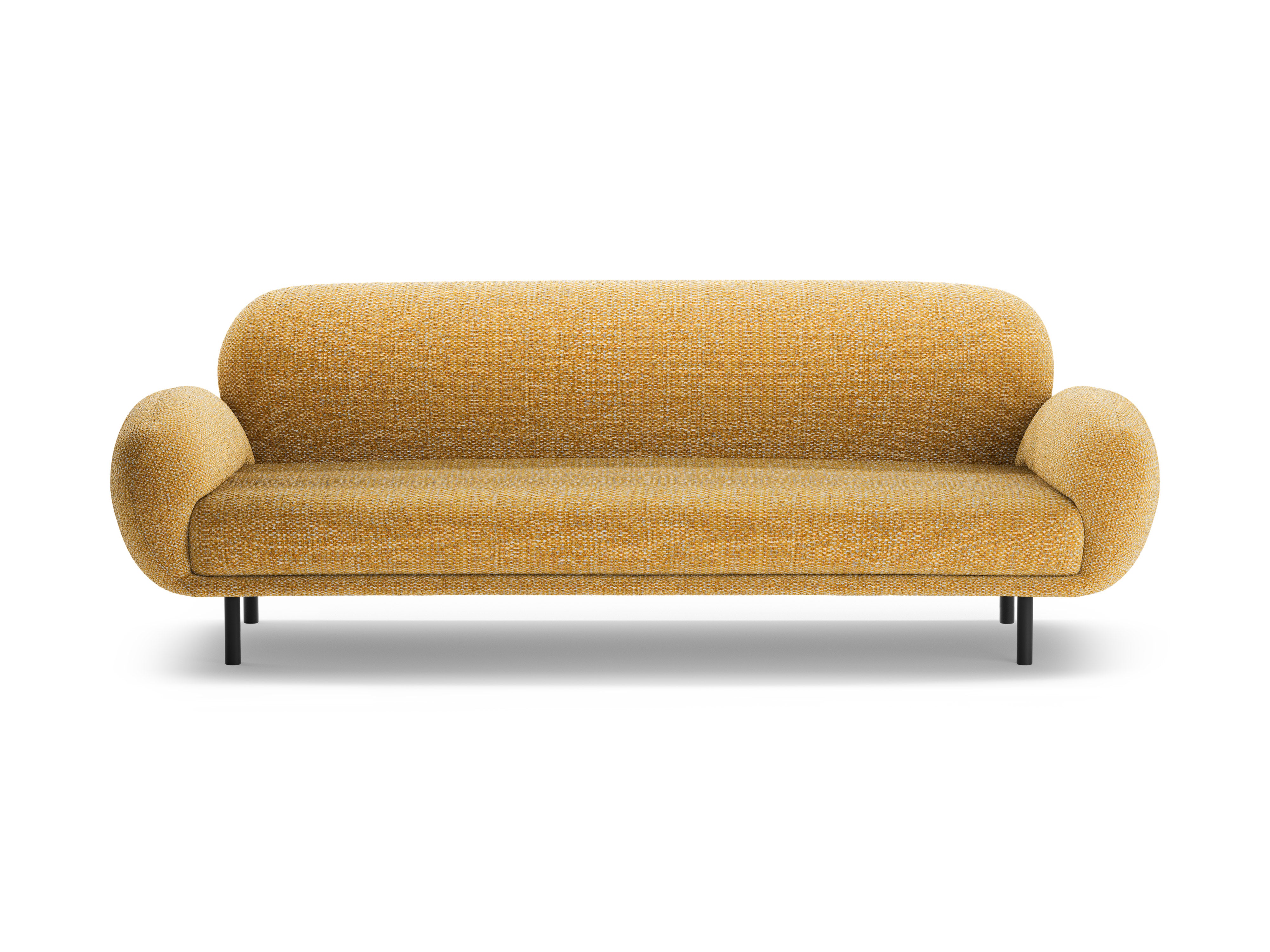 Sofa 3-zits POPPY mosterdkleurig chenille