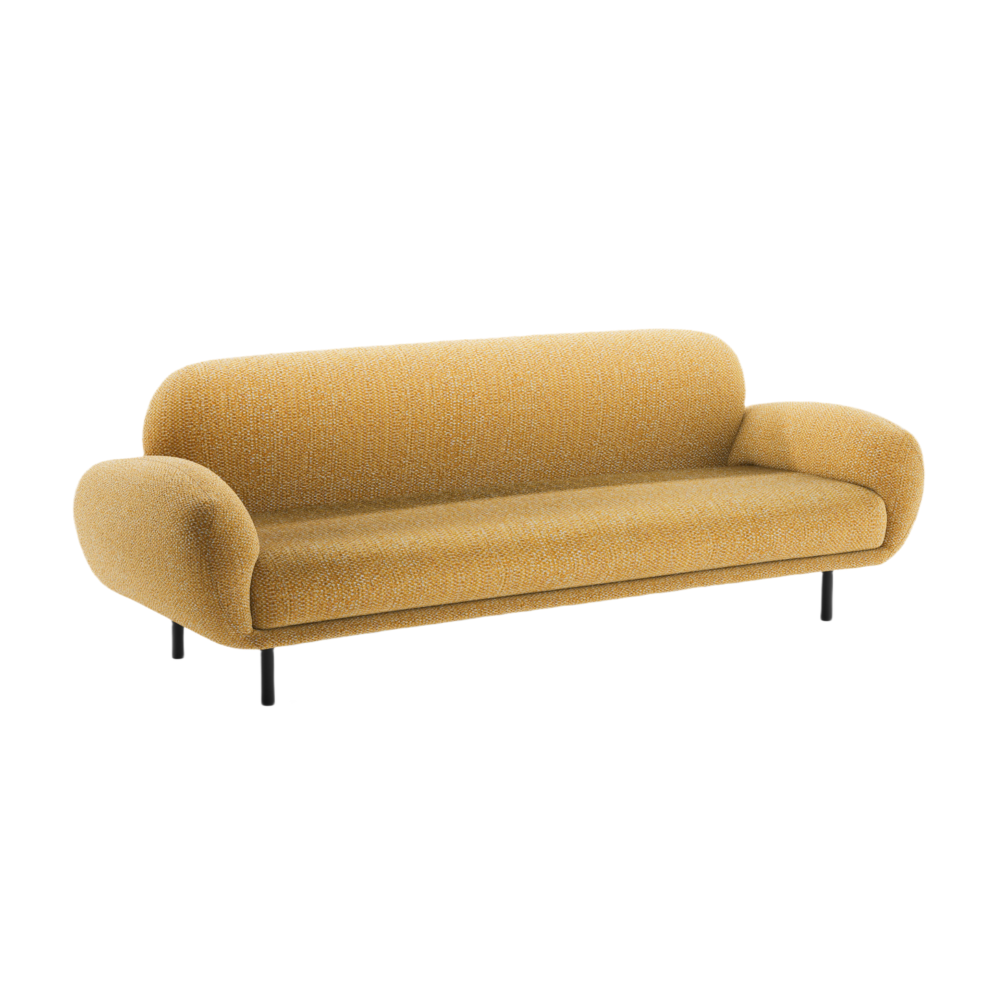Sofa 3-zits POPPY mosterdkleurig chenille