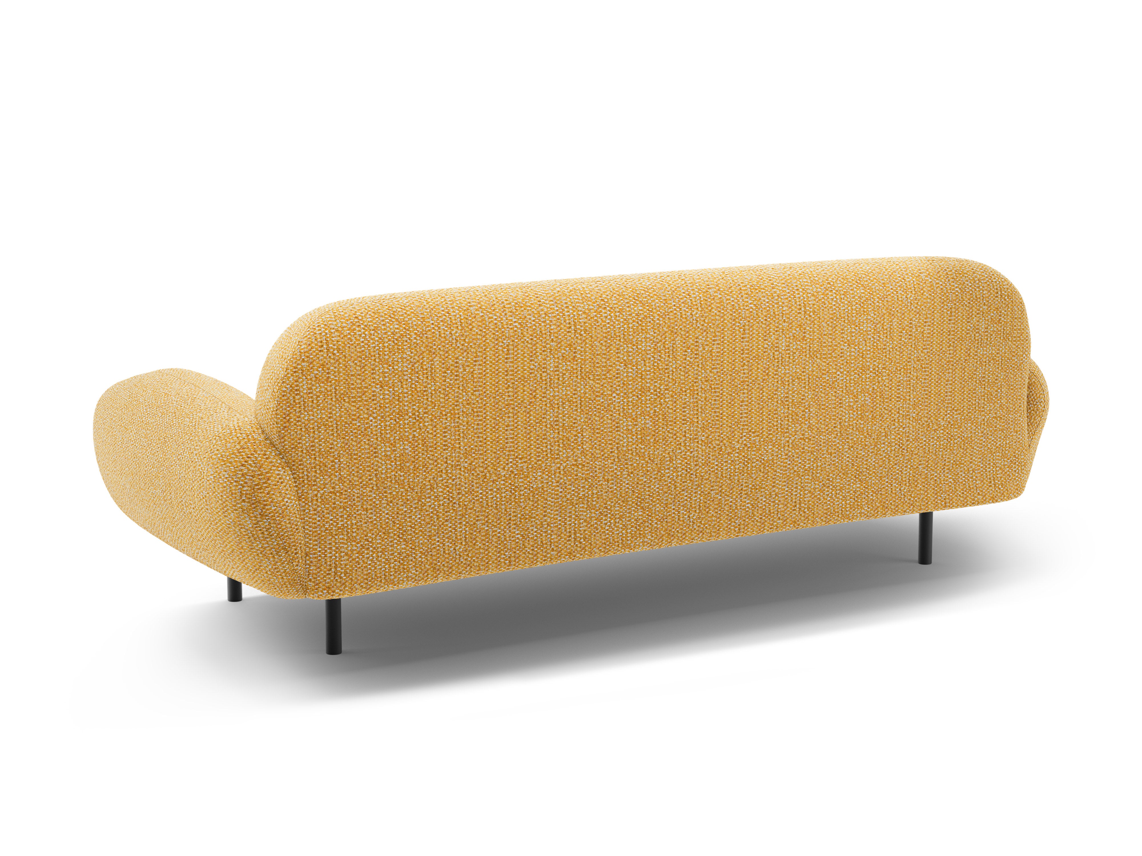 Sofa 3-zits POPPY mosterdkleurig chenille