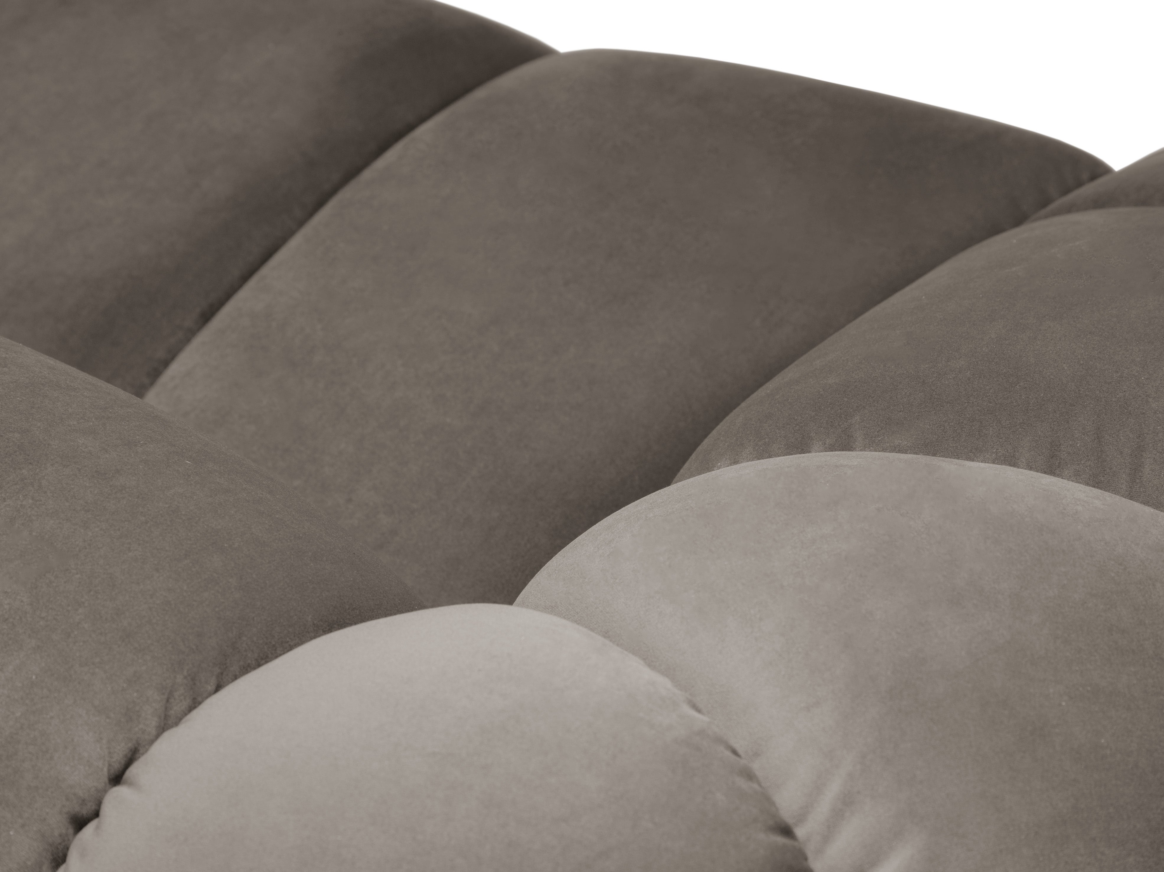 Sofa van fluweel 3-zits DIANA grijsbruin