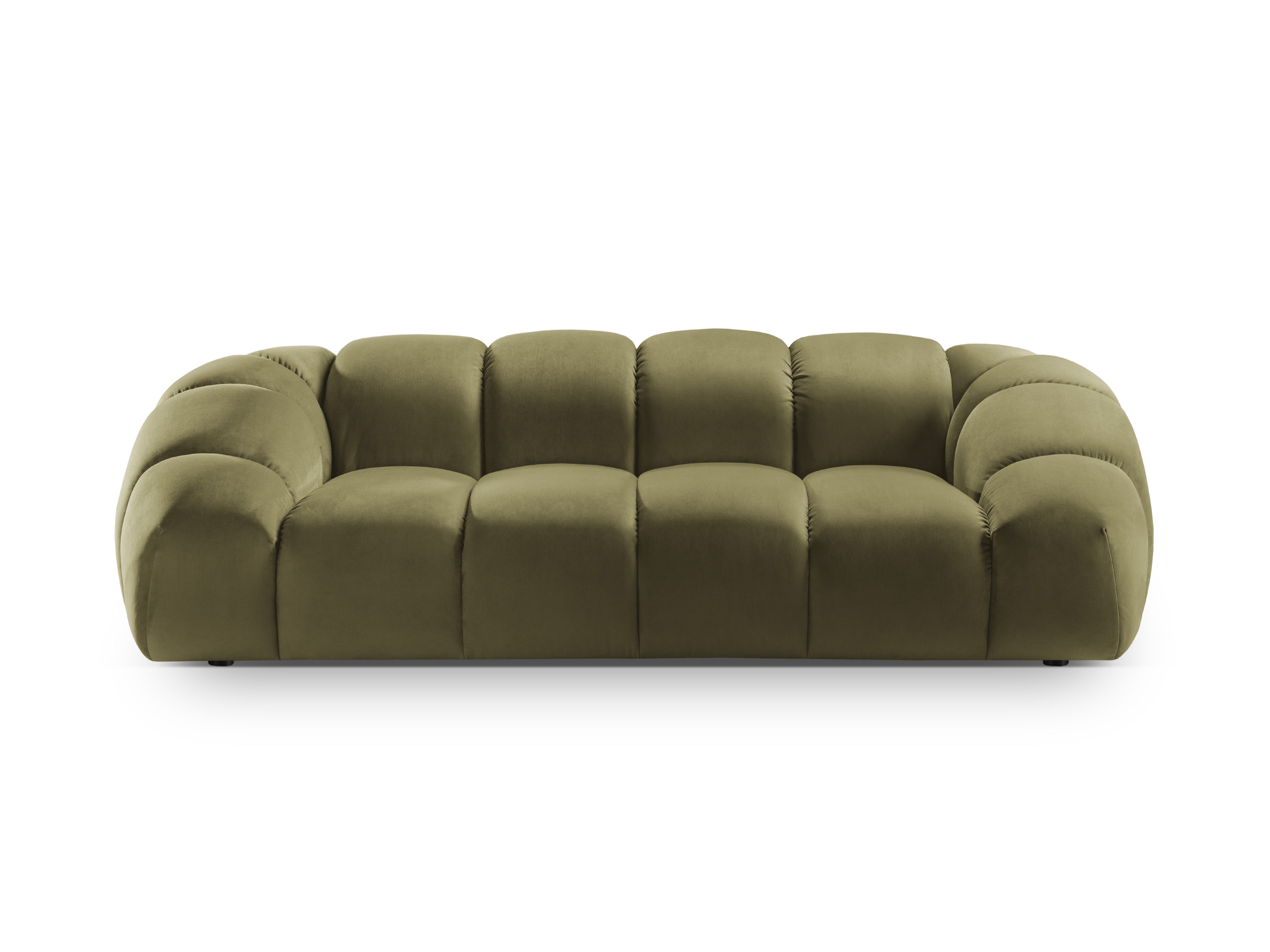 Sofa aus Samt 3-sitzig DIANA grün