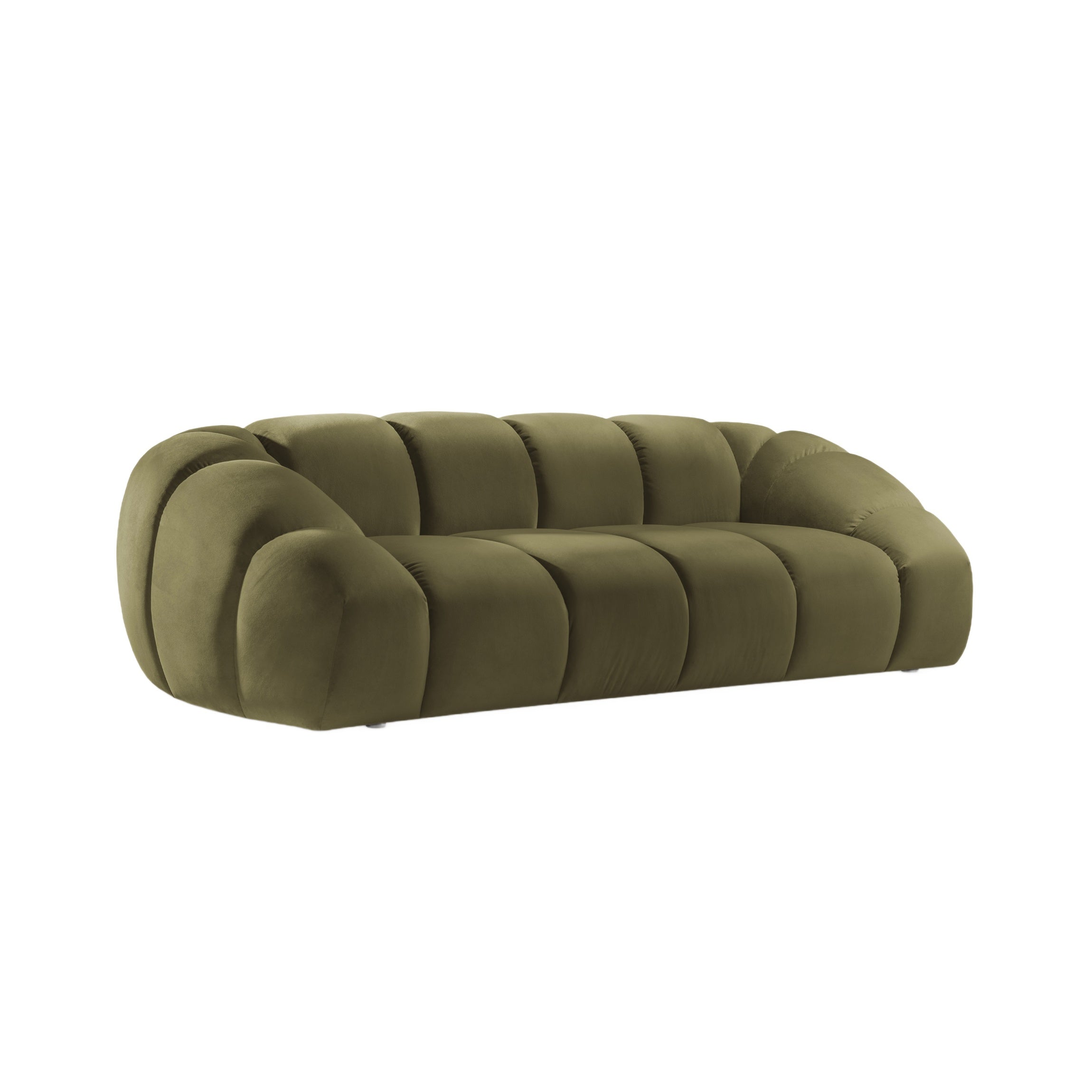 Sofa aus Samt 3-sitzig DIANA grün