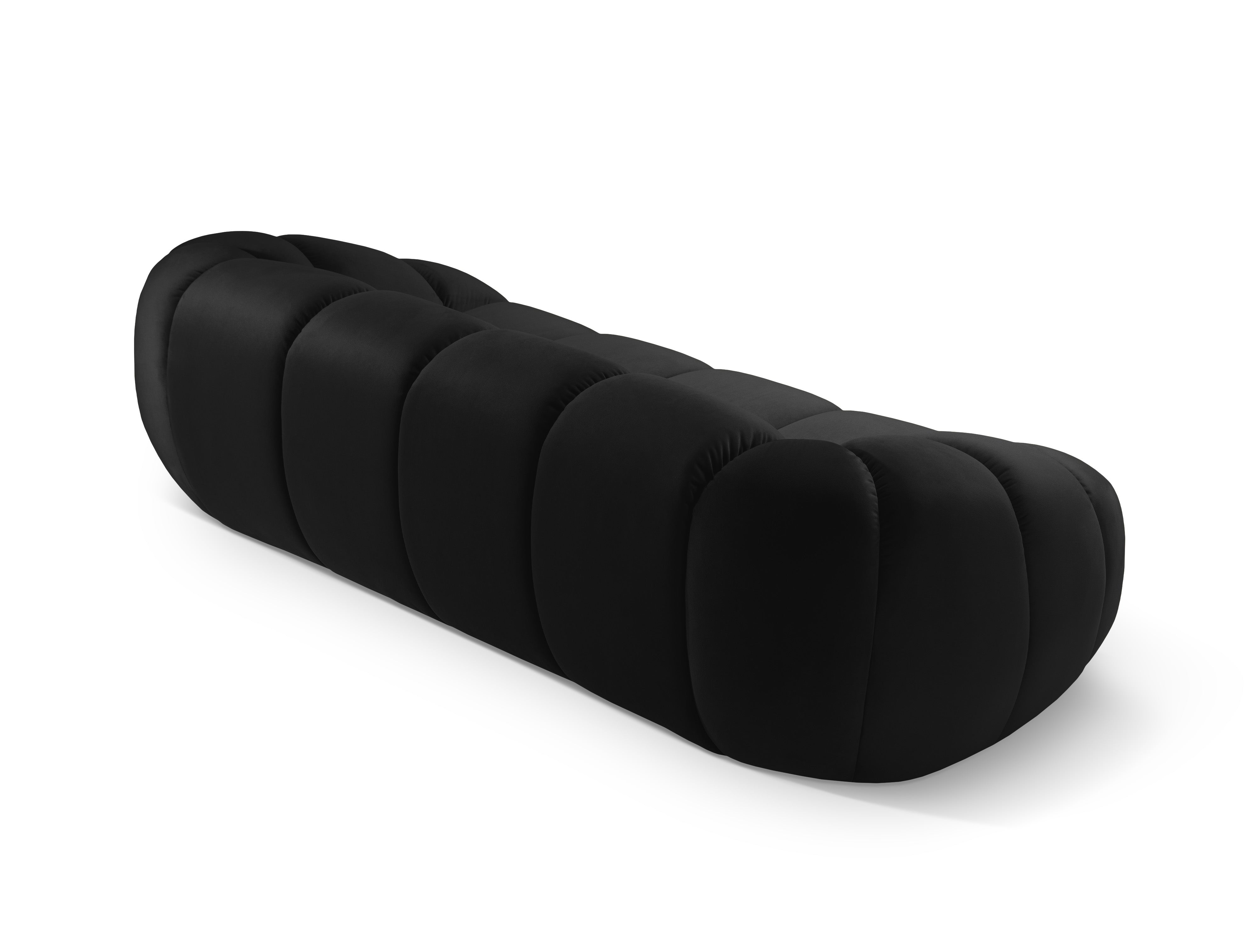 Velvet 3-Seater Sofa DIANA Black