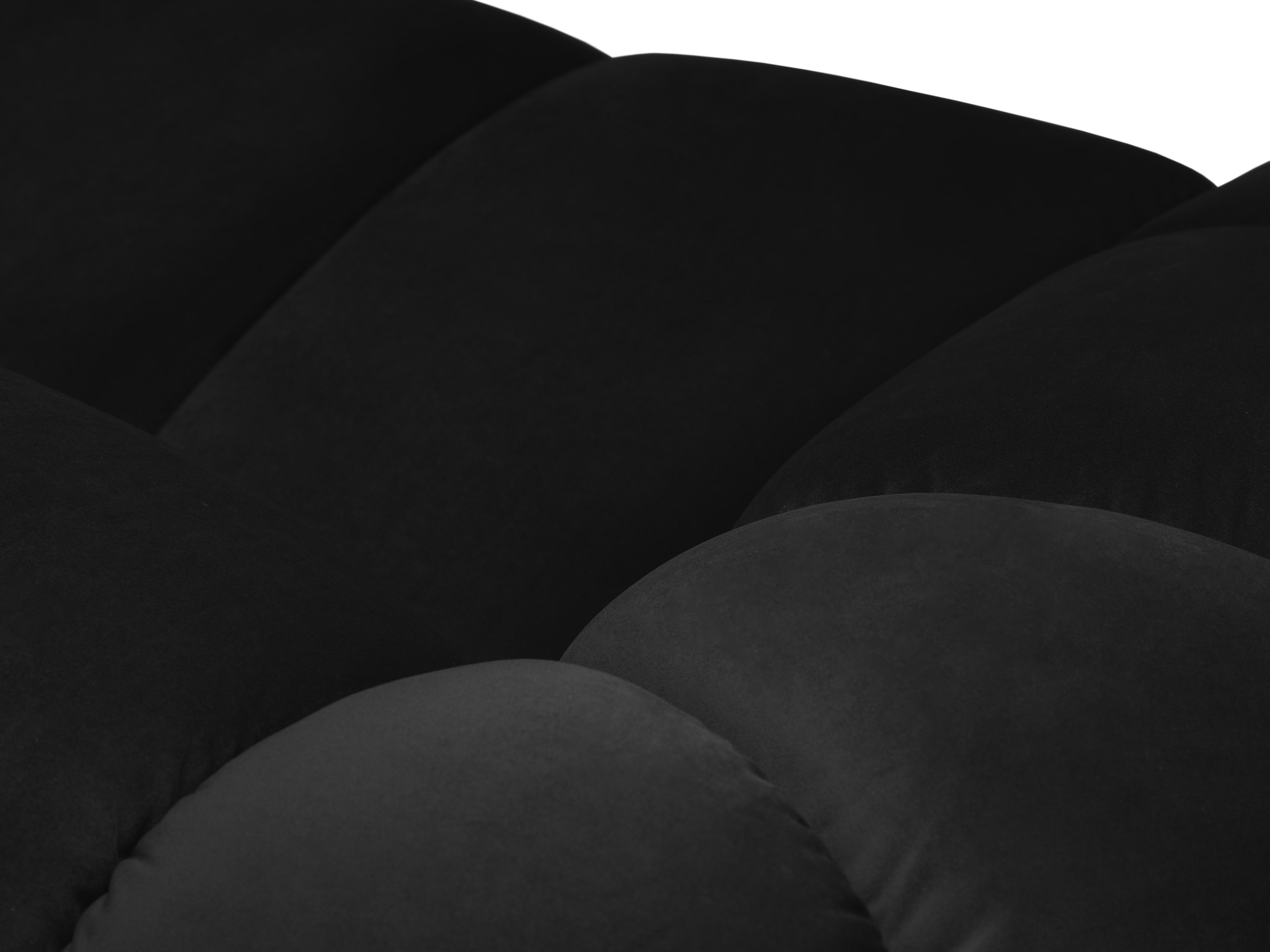 Velvet 3-Seater Sofa DIANA Black