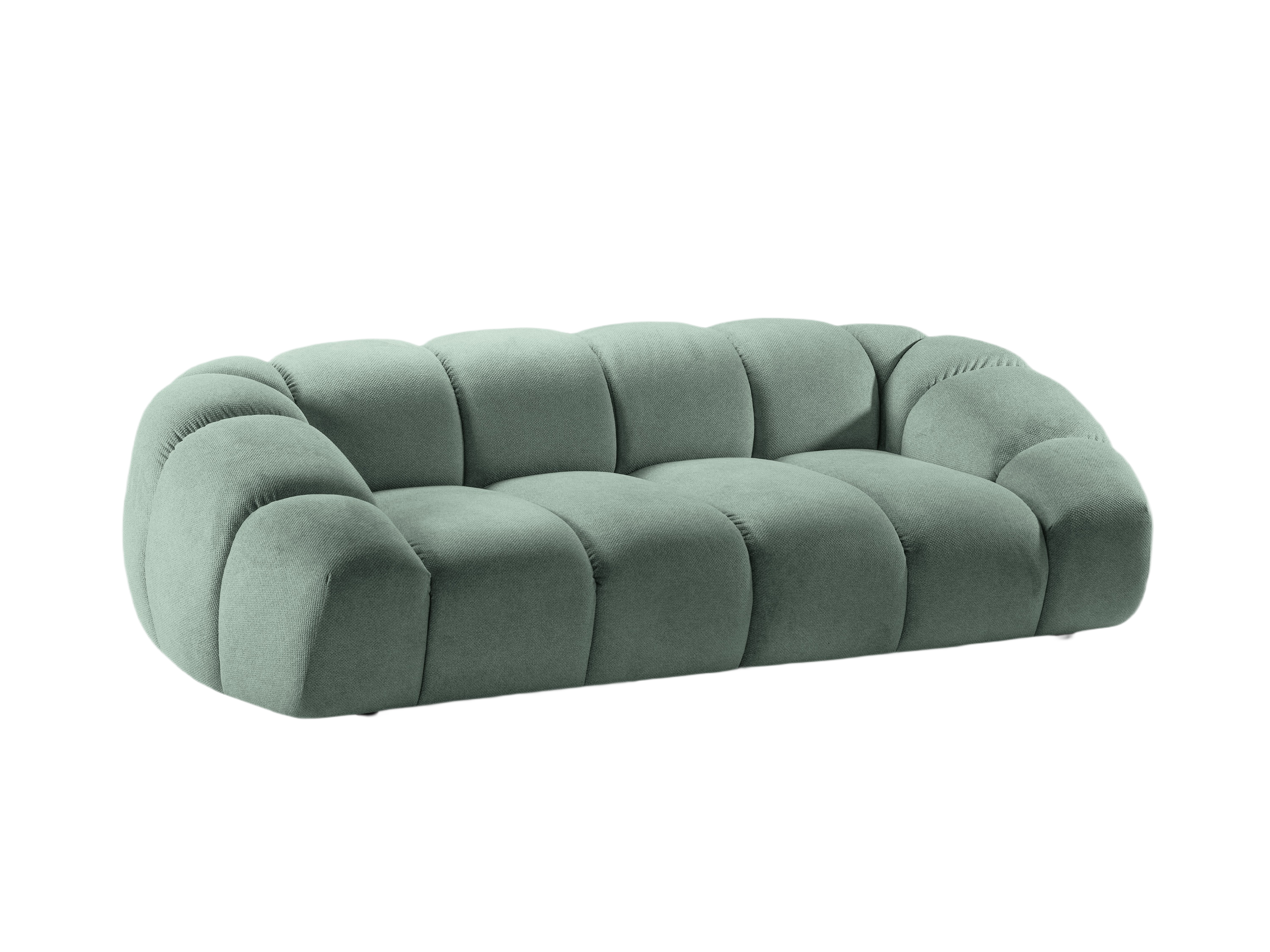 Sofa 2,5-sitzige DIANA mintfarbener Chenille