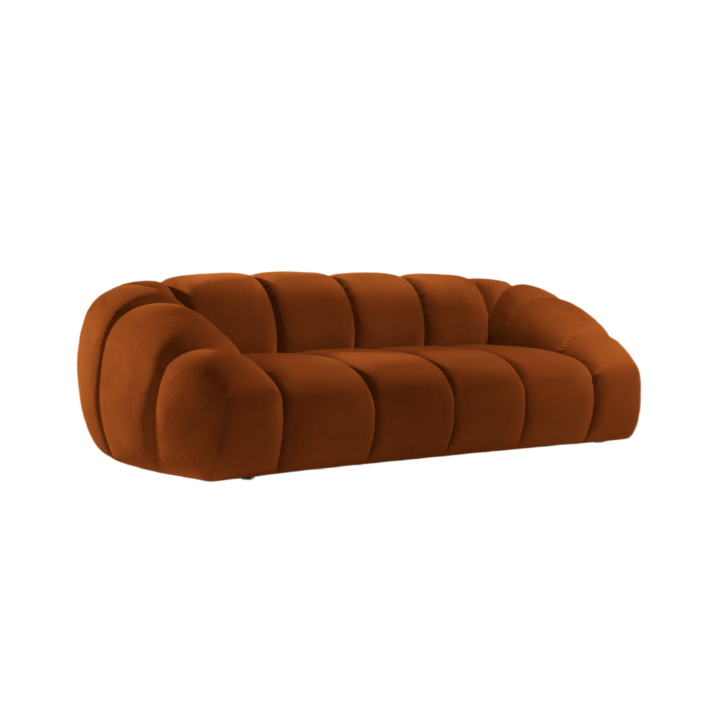 Sofa aus Samt 2,5-sitzig DIANA terracotta