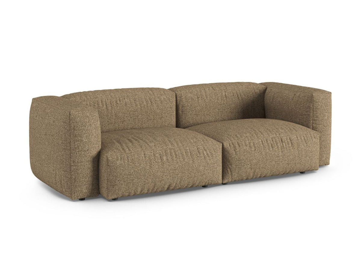 Sofa 3-osobowa XL MARTINA cappuccino boucle – ujęcie boczne