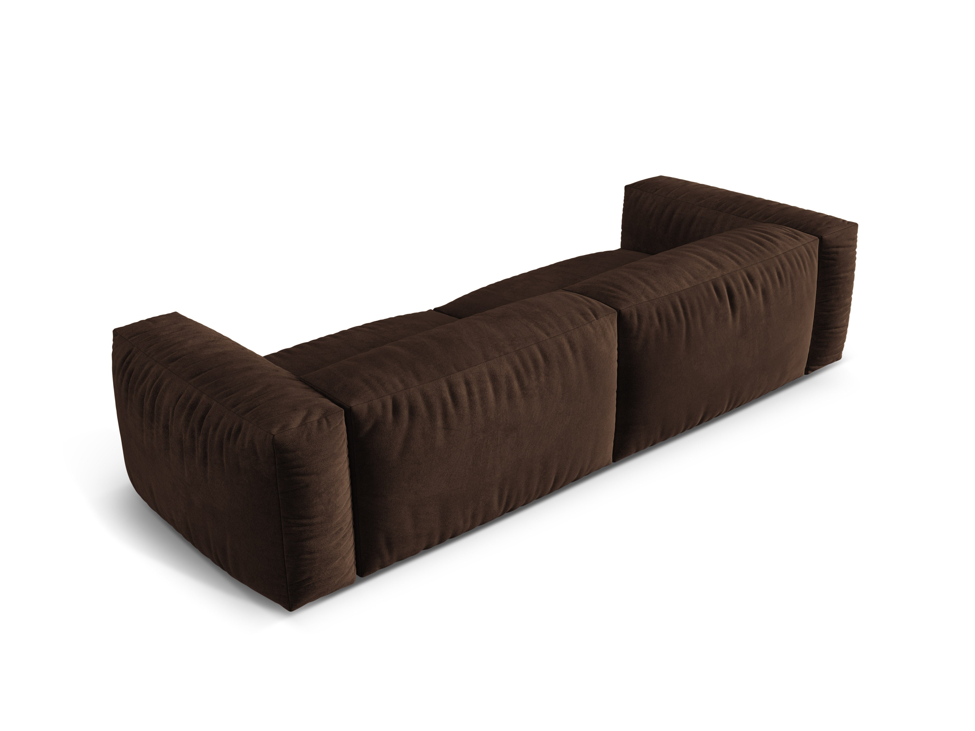 Sofa van 4 personen MARTINA in chocoladevelours
