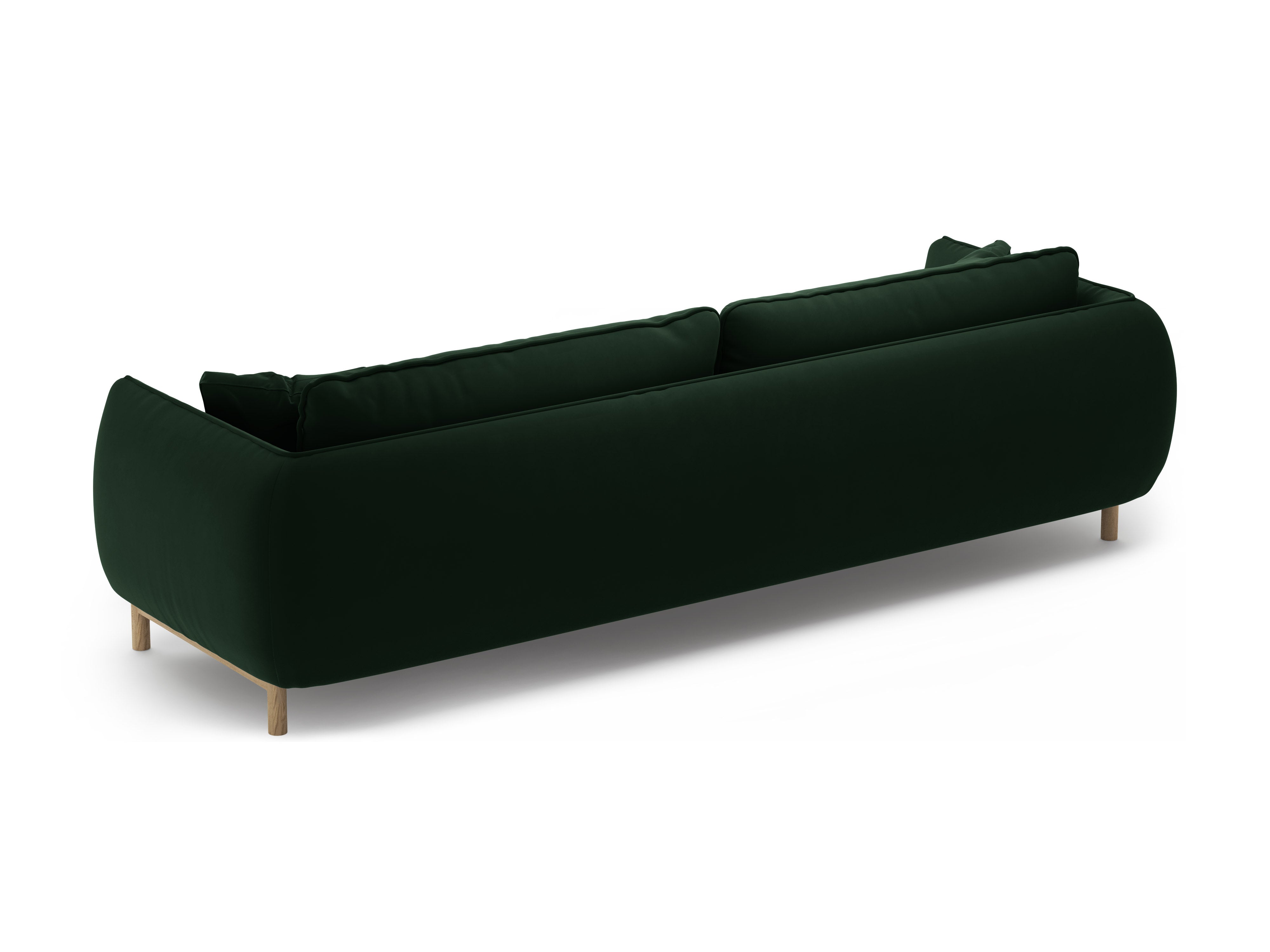 Velvet sofa for 4 people ADA in bottle green