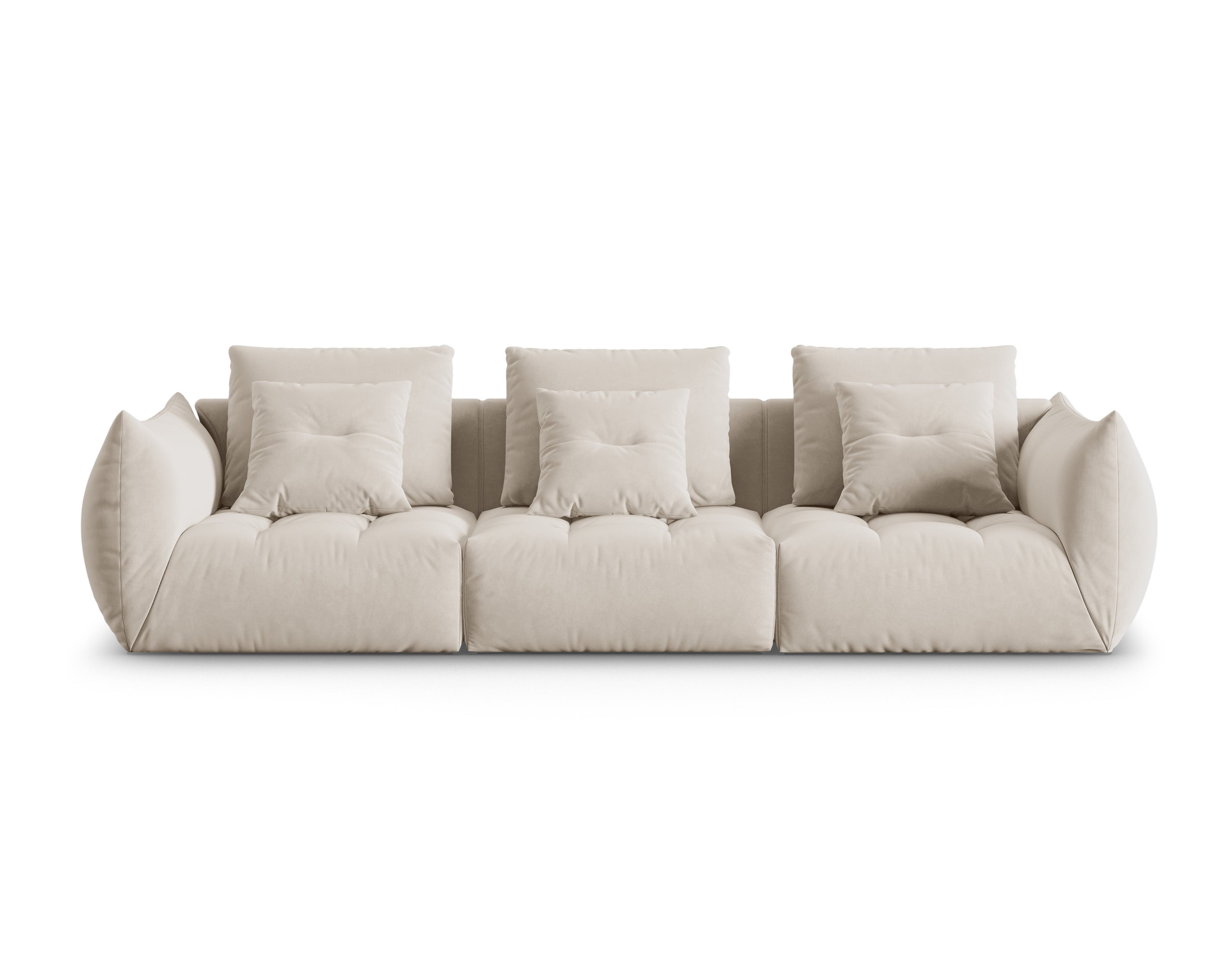 Samtsofa 4-Personen Bloom Ecruu
