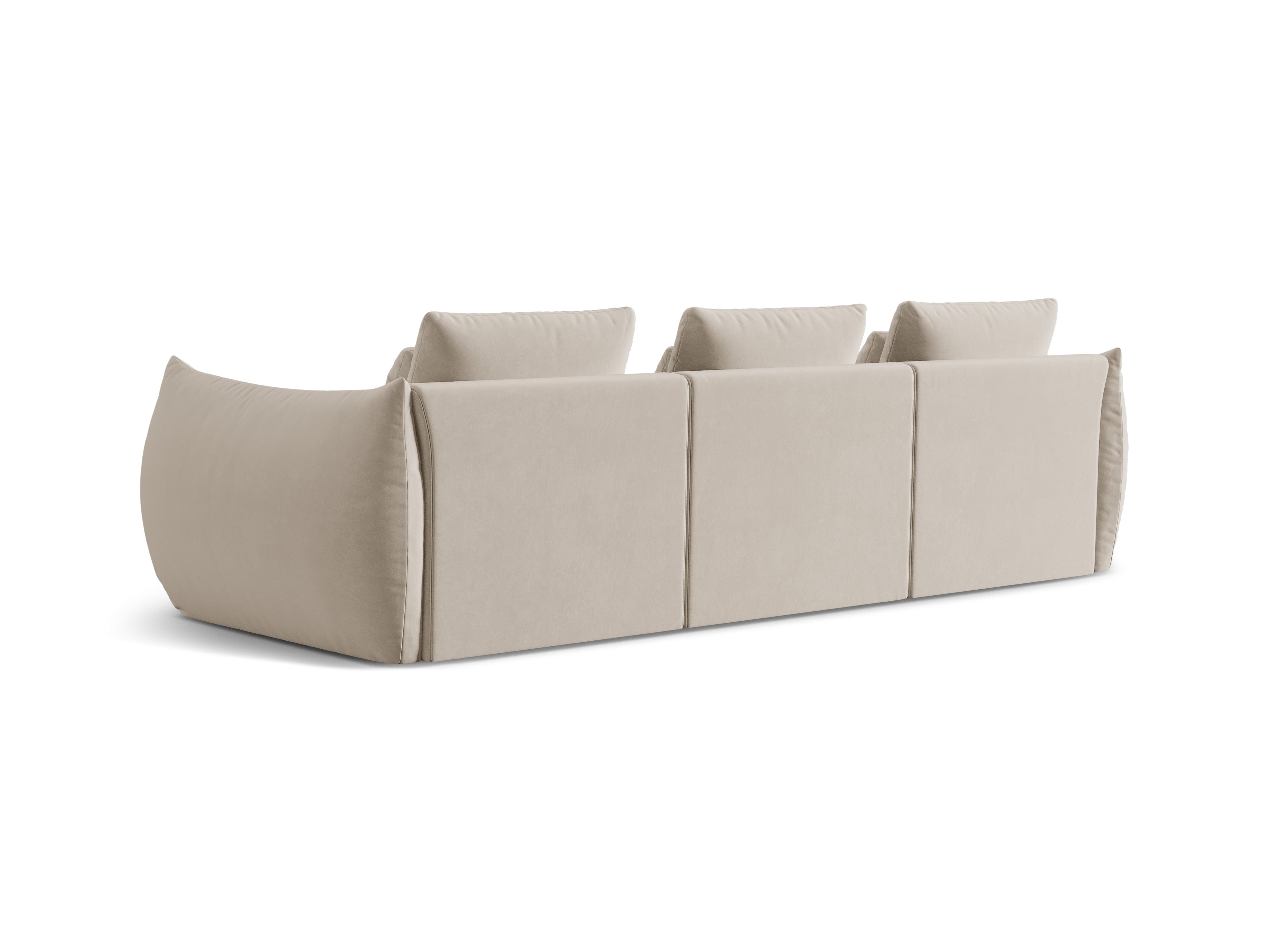 Samtsofa 4-Personen Bloom Ecruu