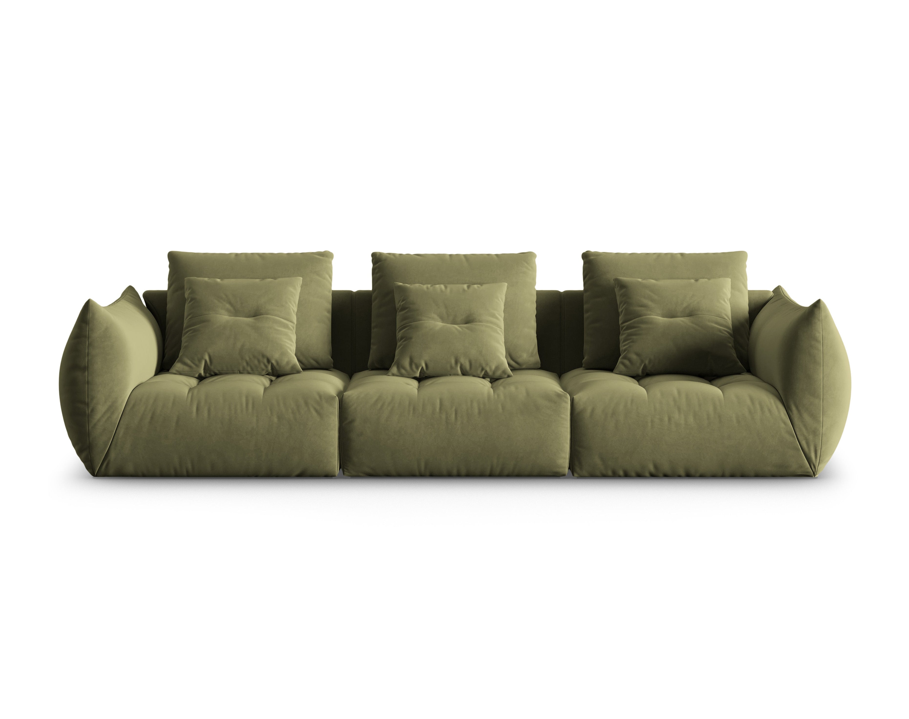 Groene BLOOM 4-persoons fluwelen bank