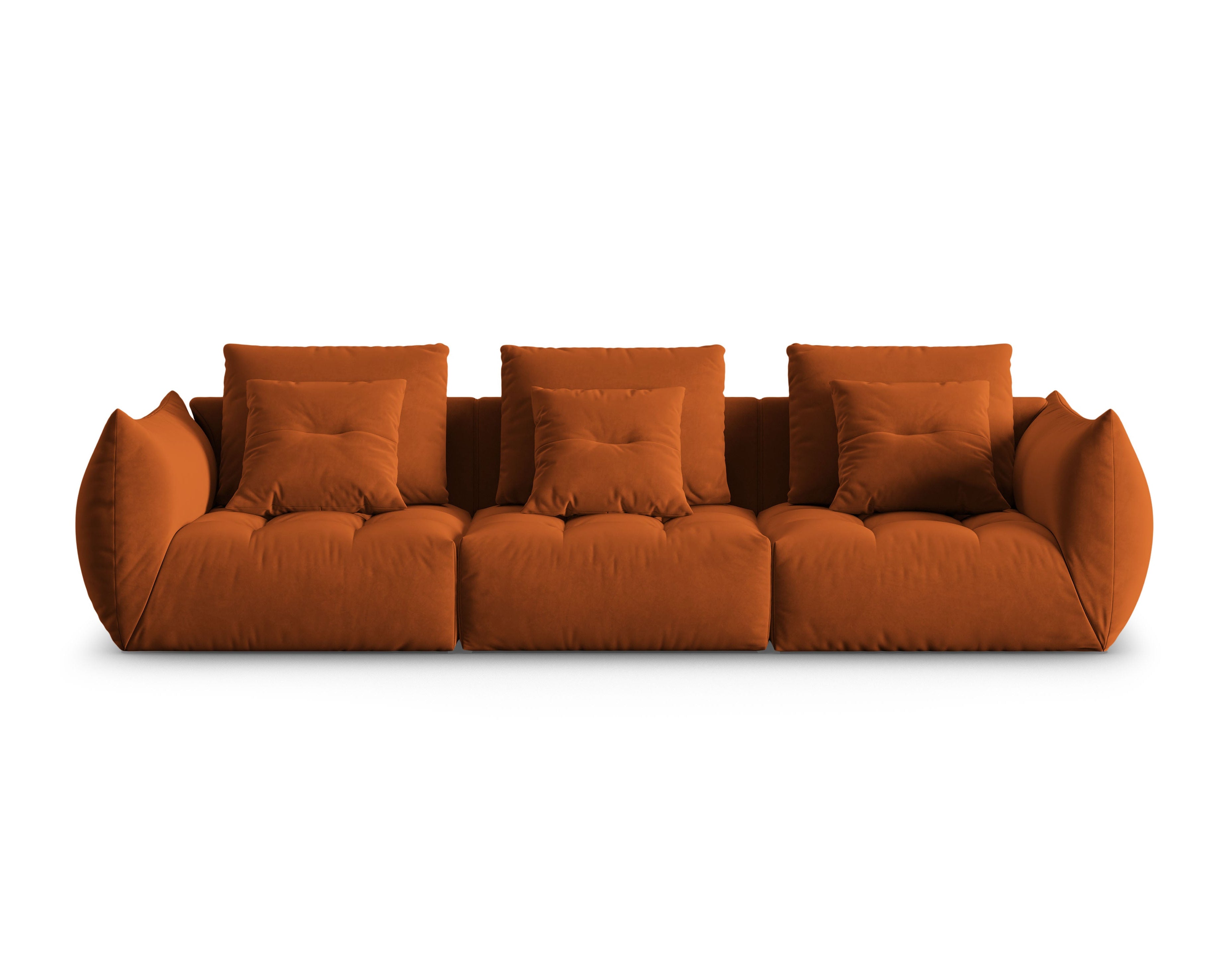 Samtsofa 4-Personen Bloom Terrakotta