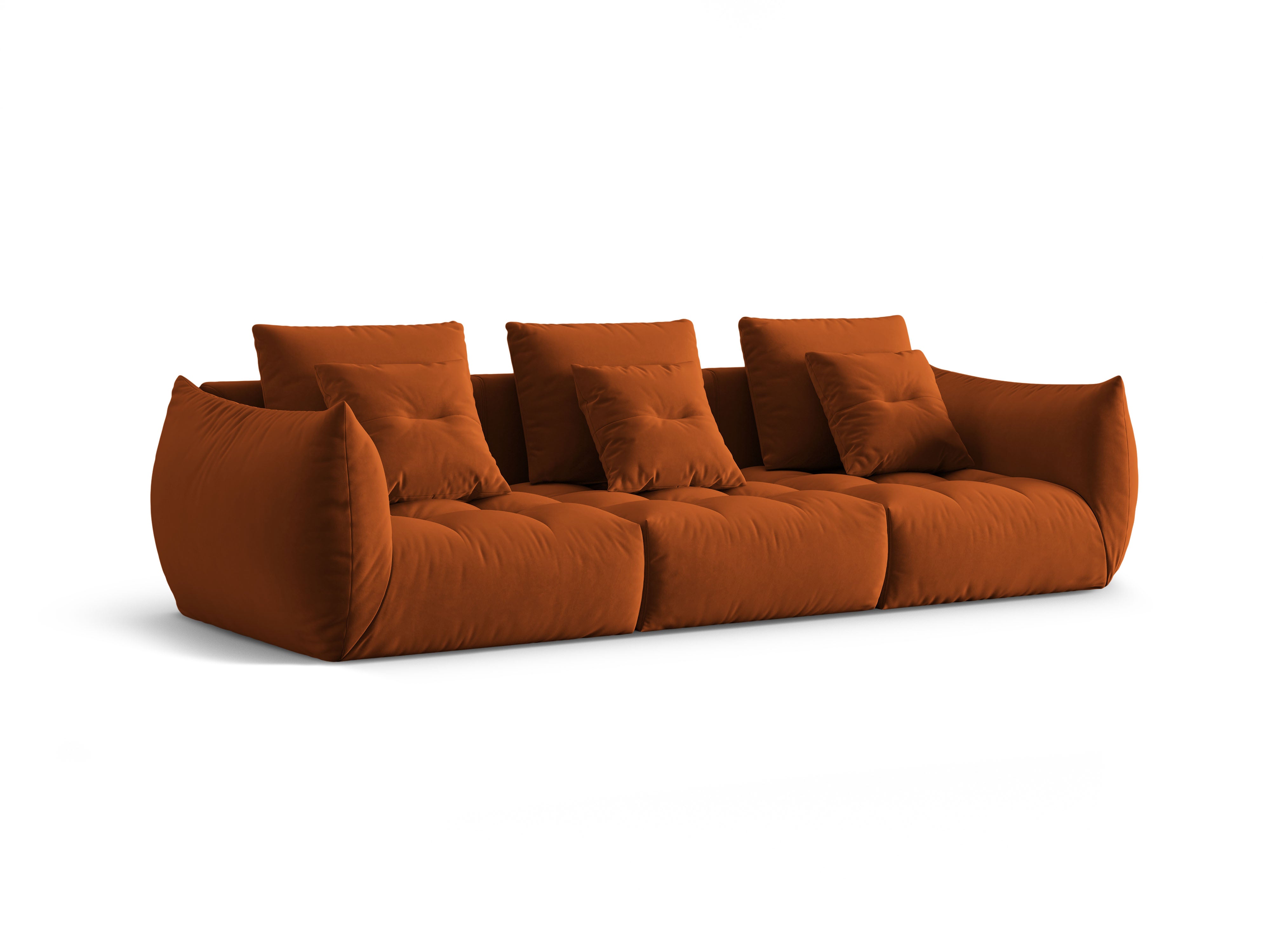 Samtsofa 4-Personen Bloom Terrakotta