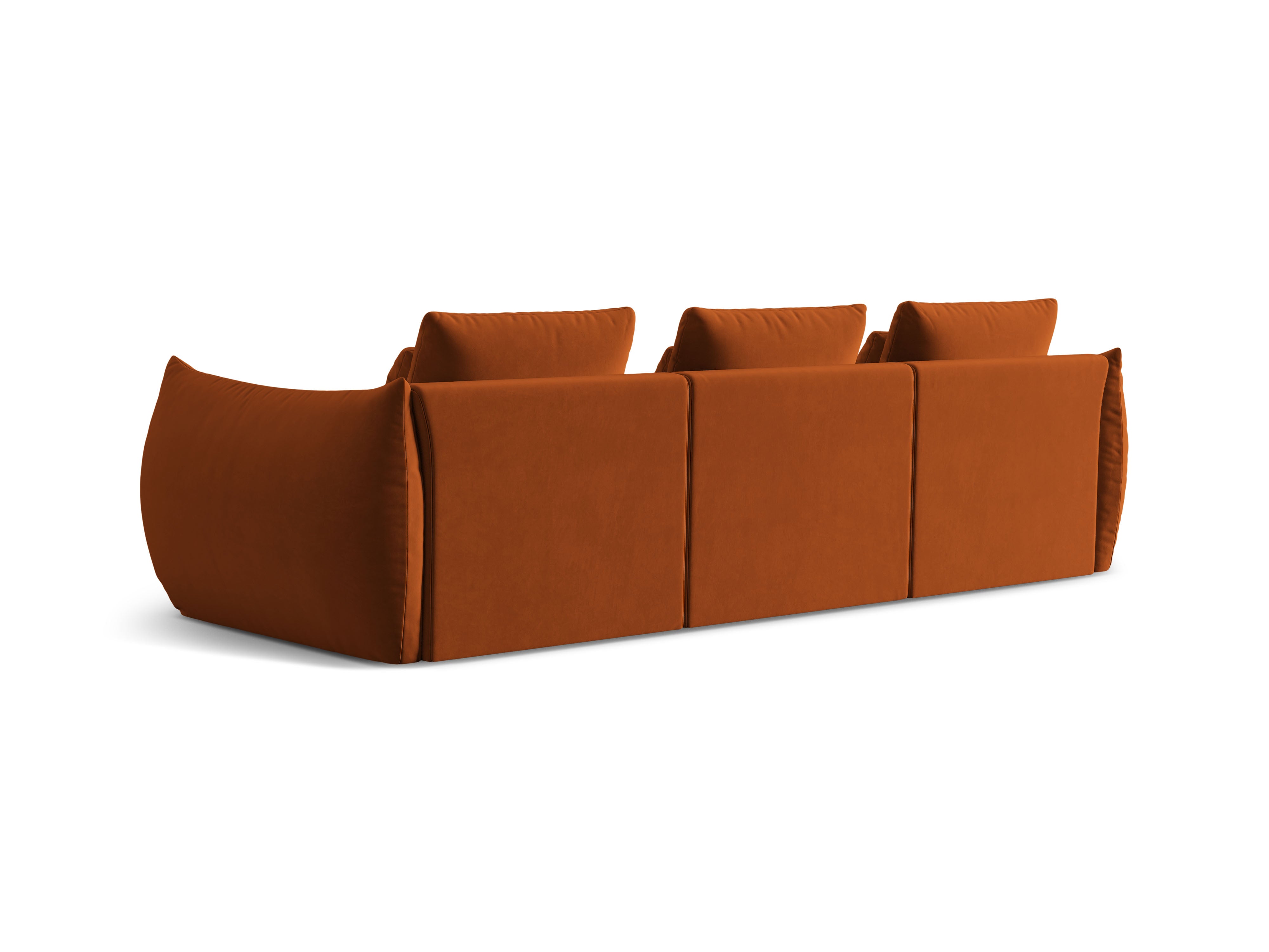 Samtsofa 4-Personen Bloom Terrakotta