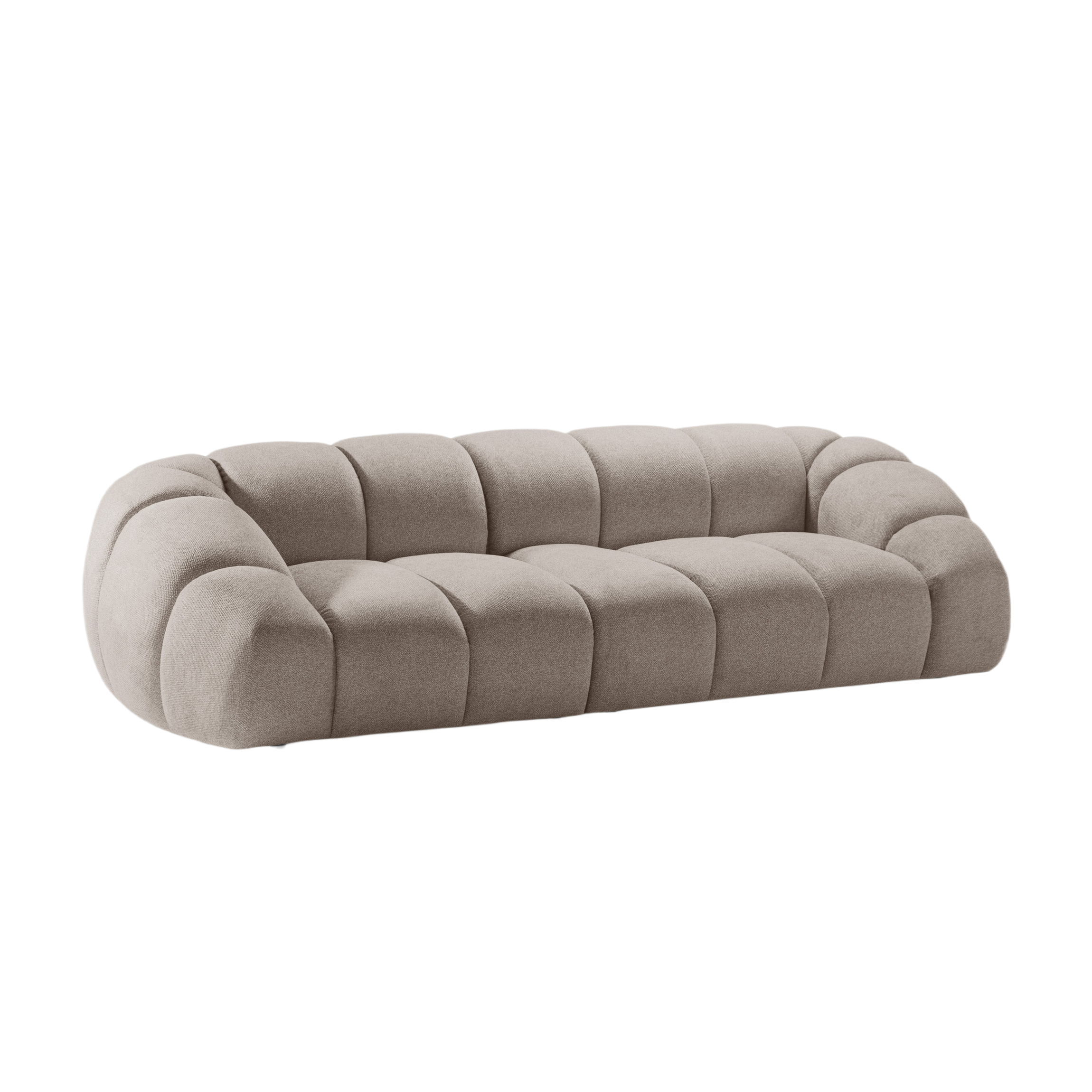 4-seater Sofa DIANA dark beige chenille