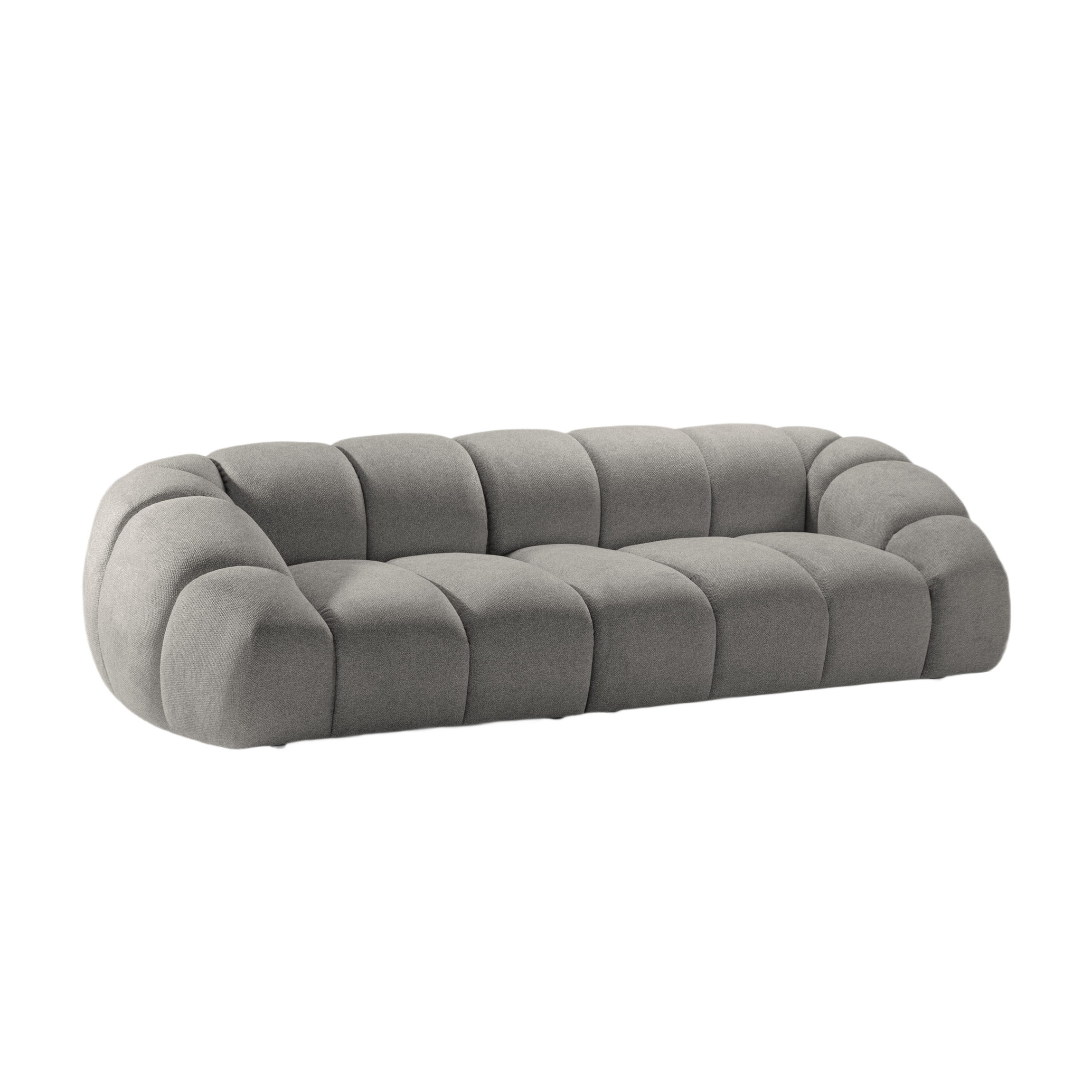 4-seater Sofa DIANA light gray chenille