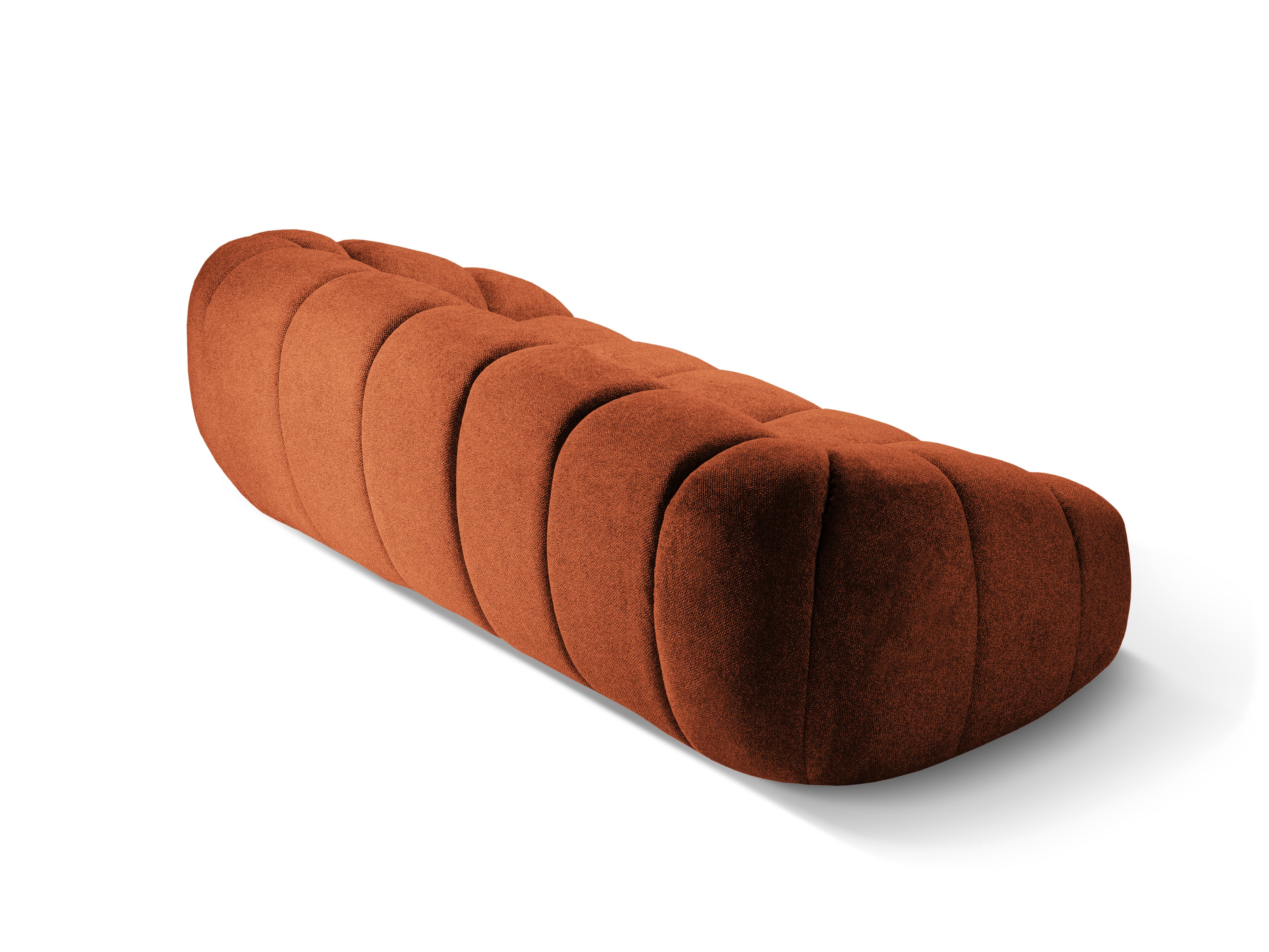 Sofa für 4 Personen DIANA terrakotta Chenille