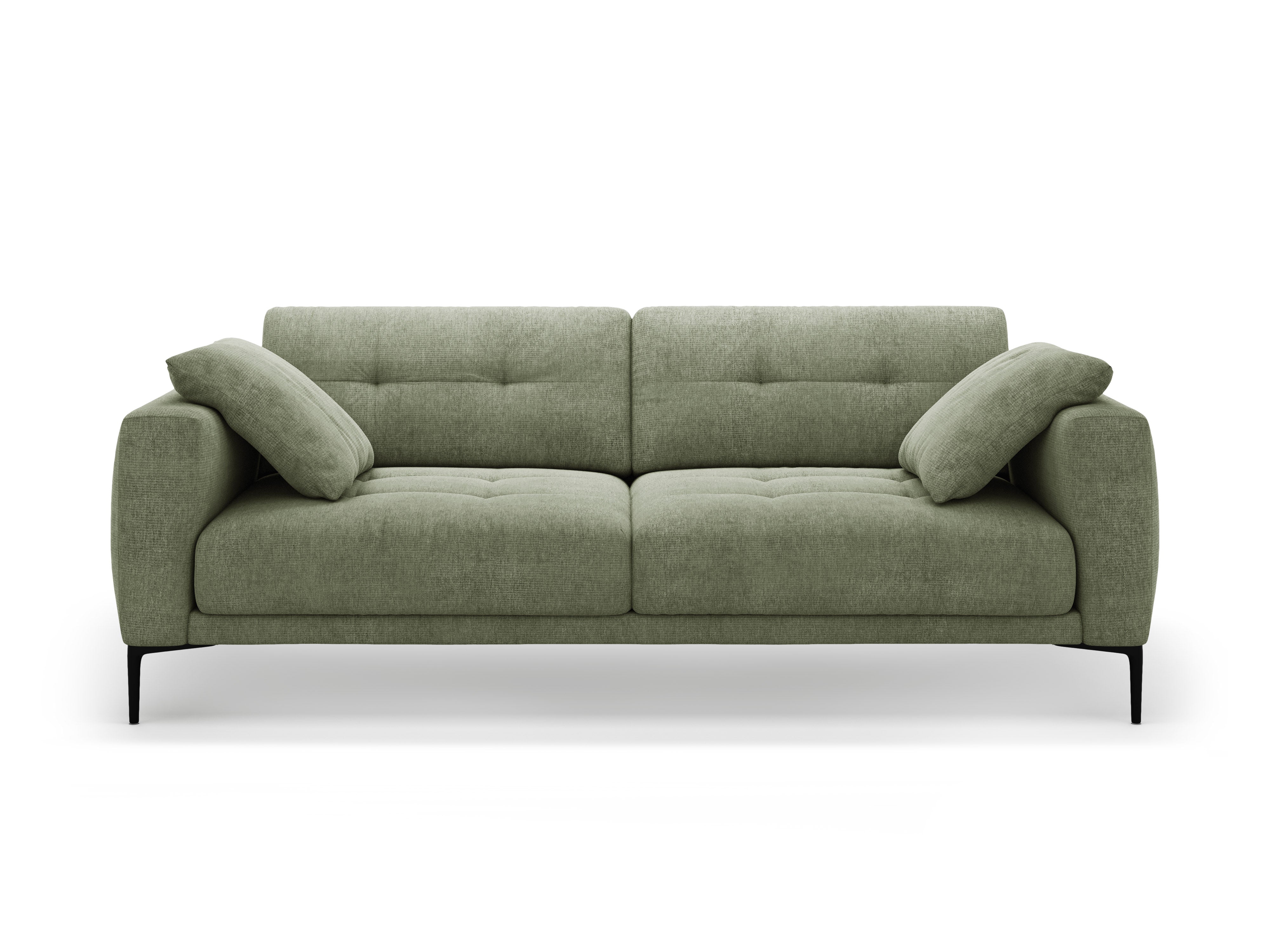 Sofa voor 4 personen BEMY olijfgroene chenille