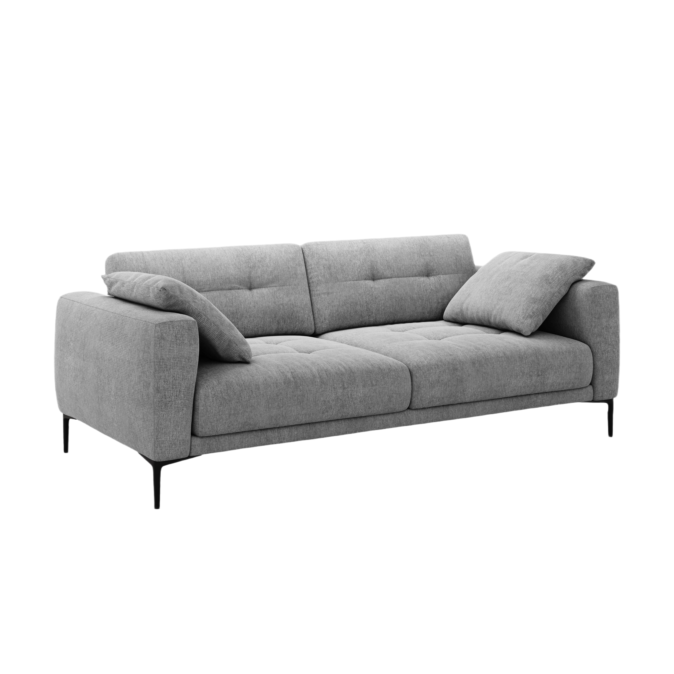 Sofa 4-persoons BEMY grijs chenille