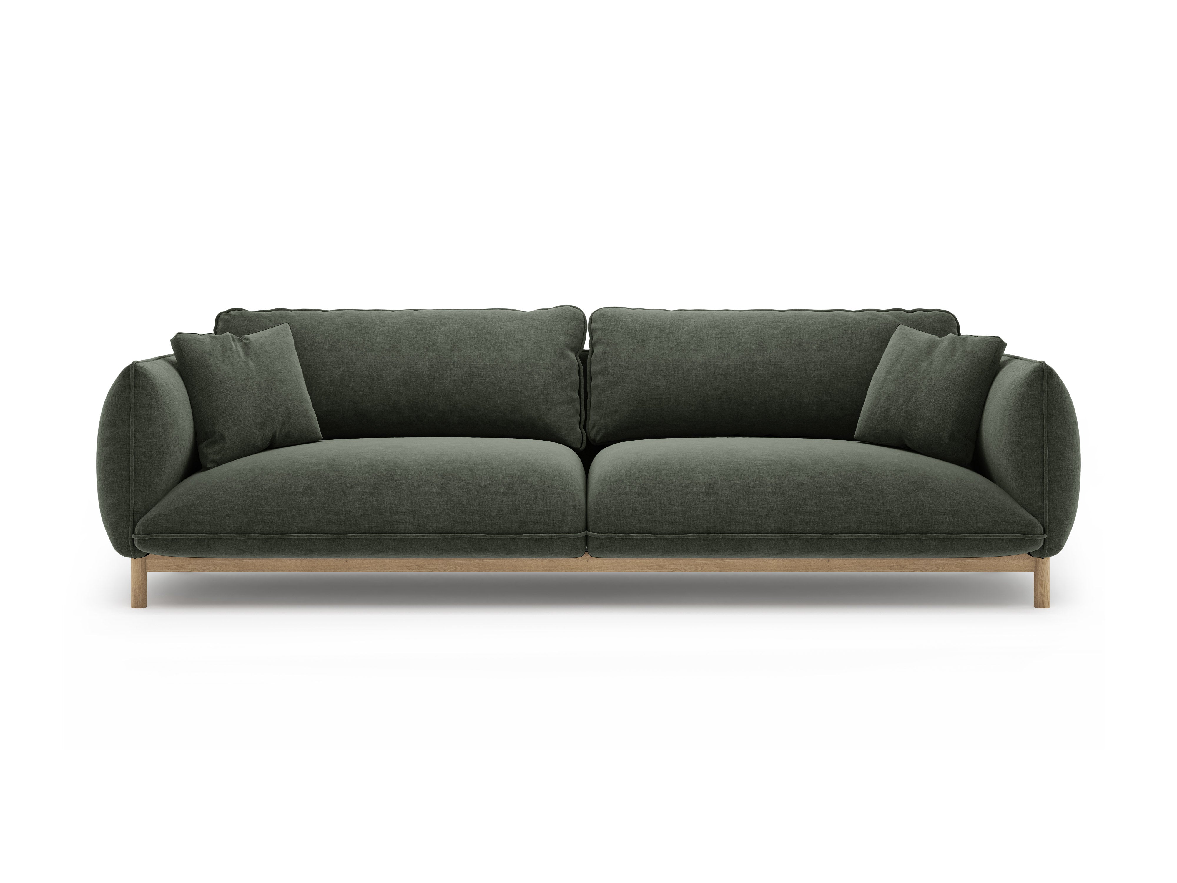 4-seater ADA sofa green chenille