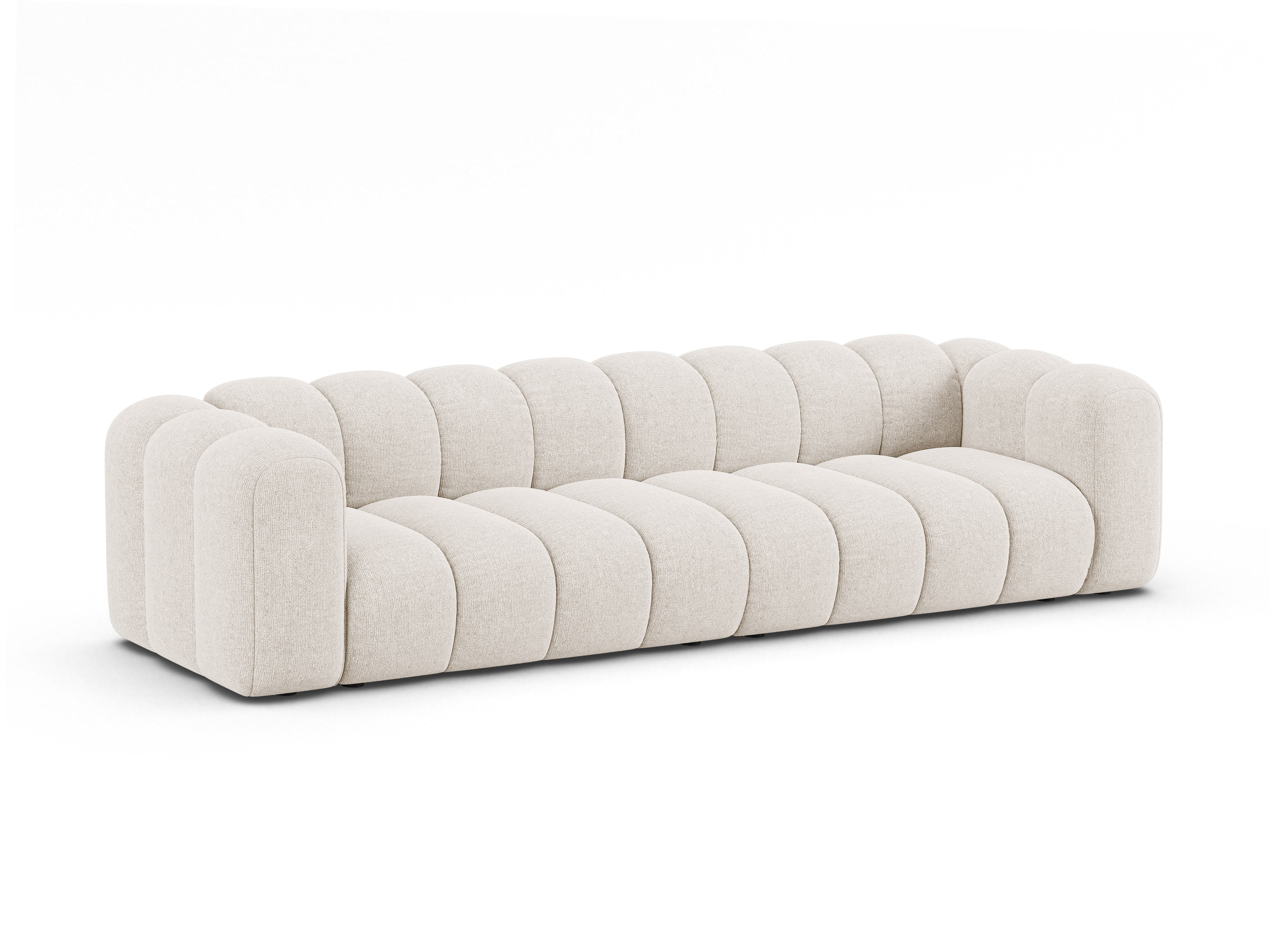 Sofa 4-osobowa LUPINE jasny beżowy szenil – Micadoni