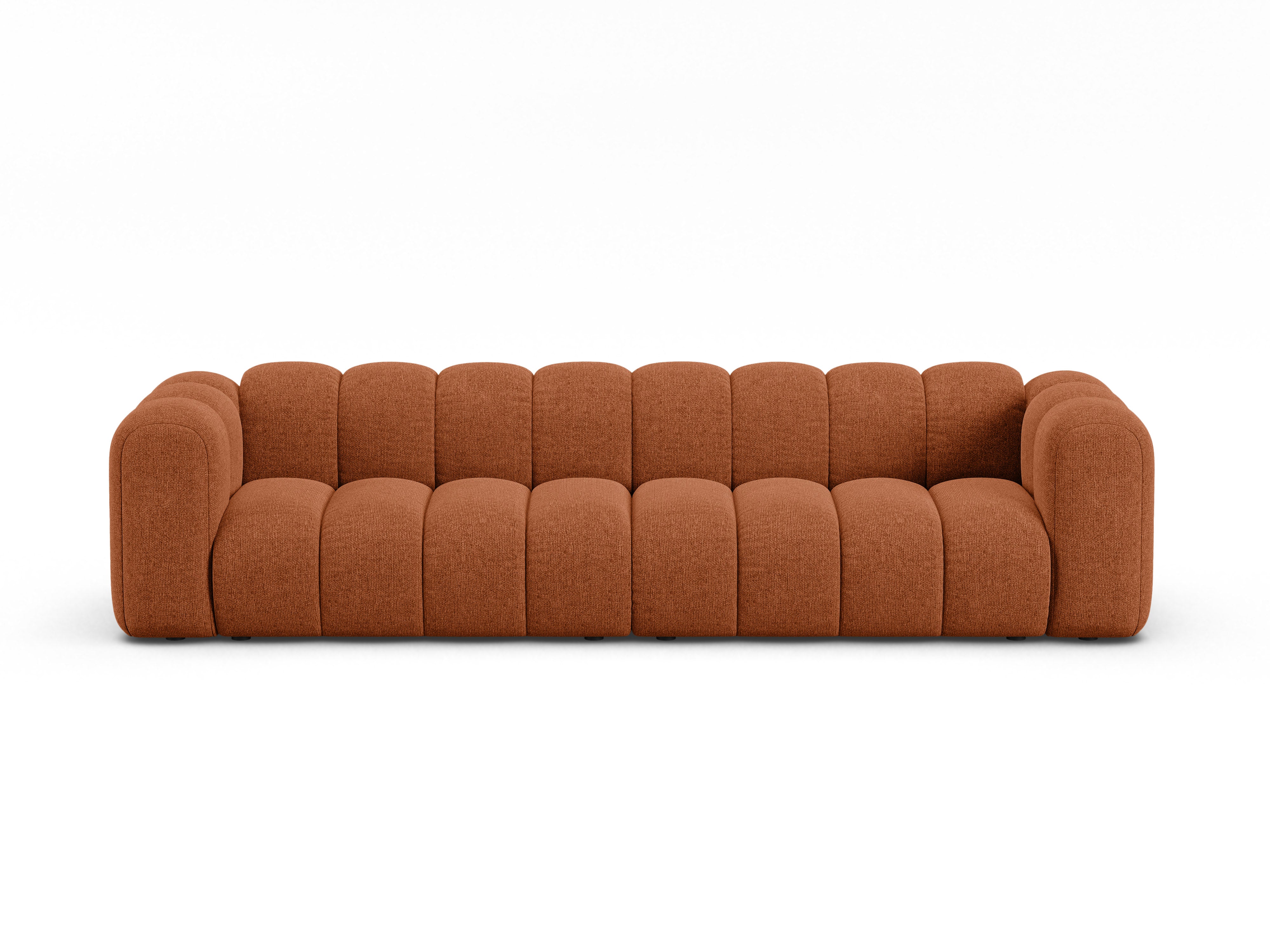 4-seater LUPINE sofa in brick chenille
