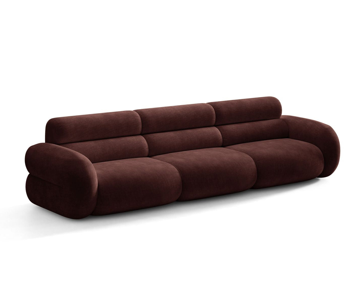 Sofa voor 4 personen NEO in kersenrode chenille