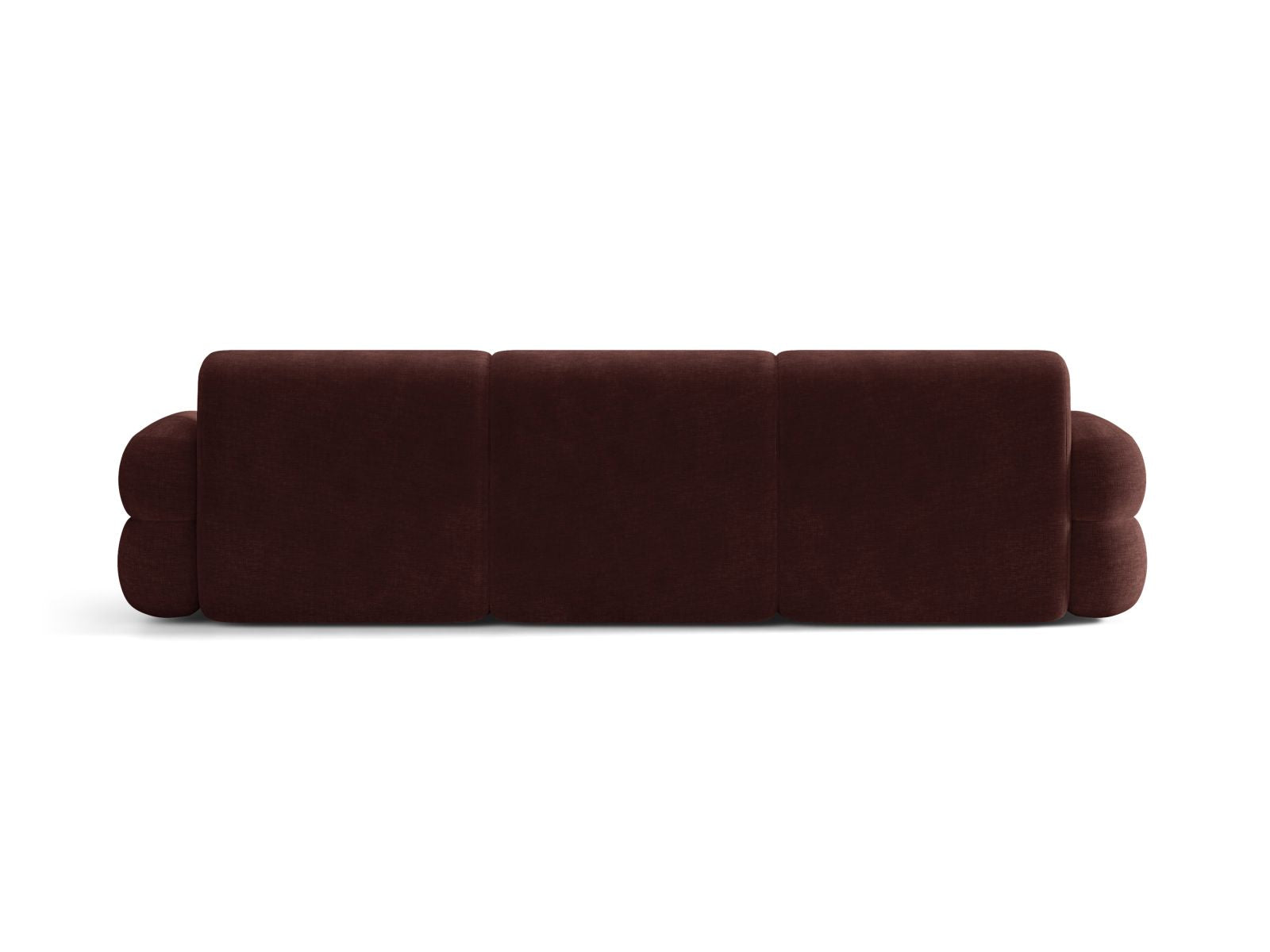 Sofa voor 4 personen NEO in kersenrode chenille