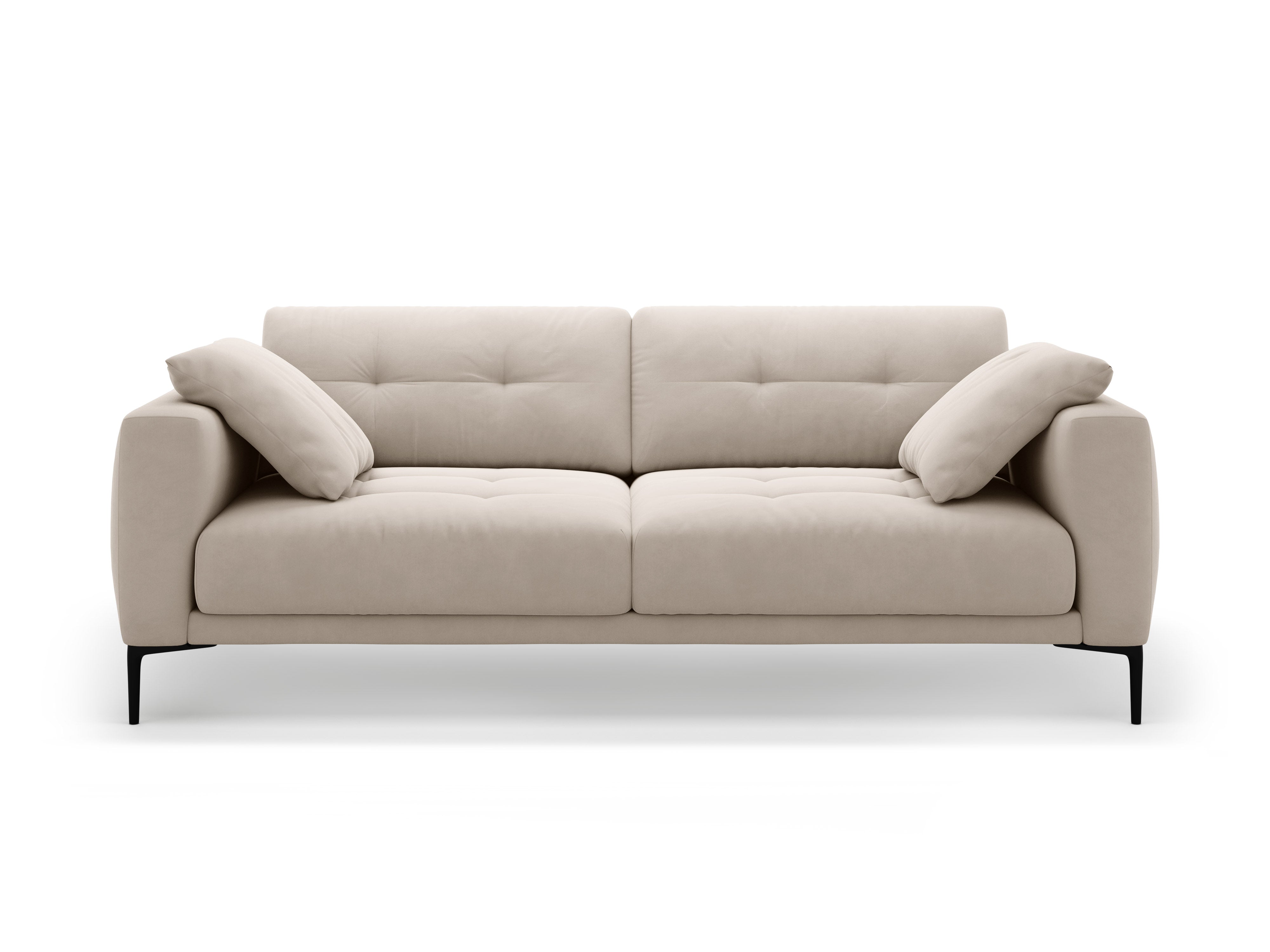 Sofa van fluweel voor 4 personen BEMY beige