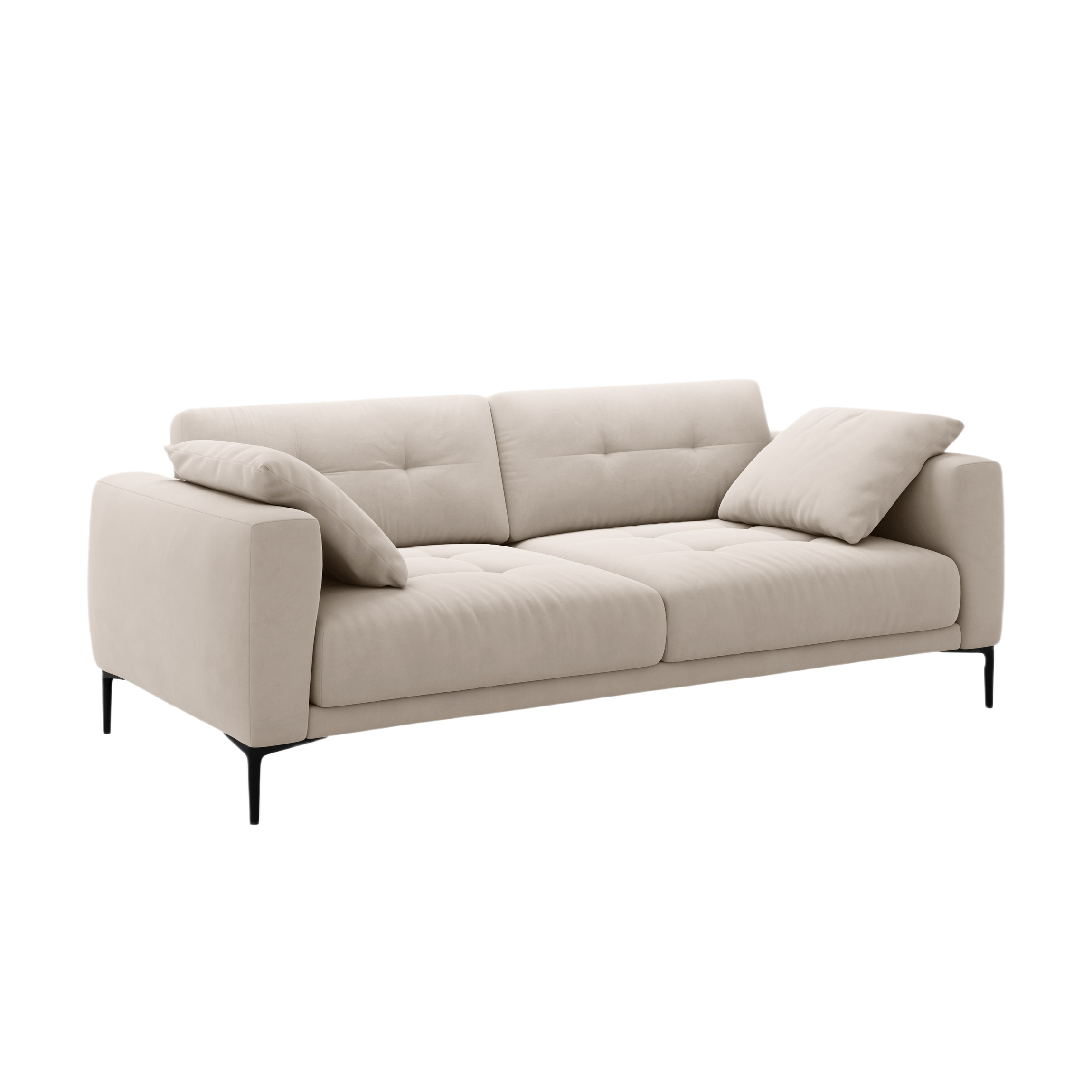 Sofa van fluweel voor 4 personen BEMY beige