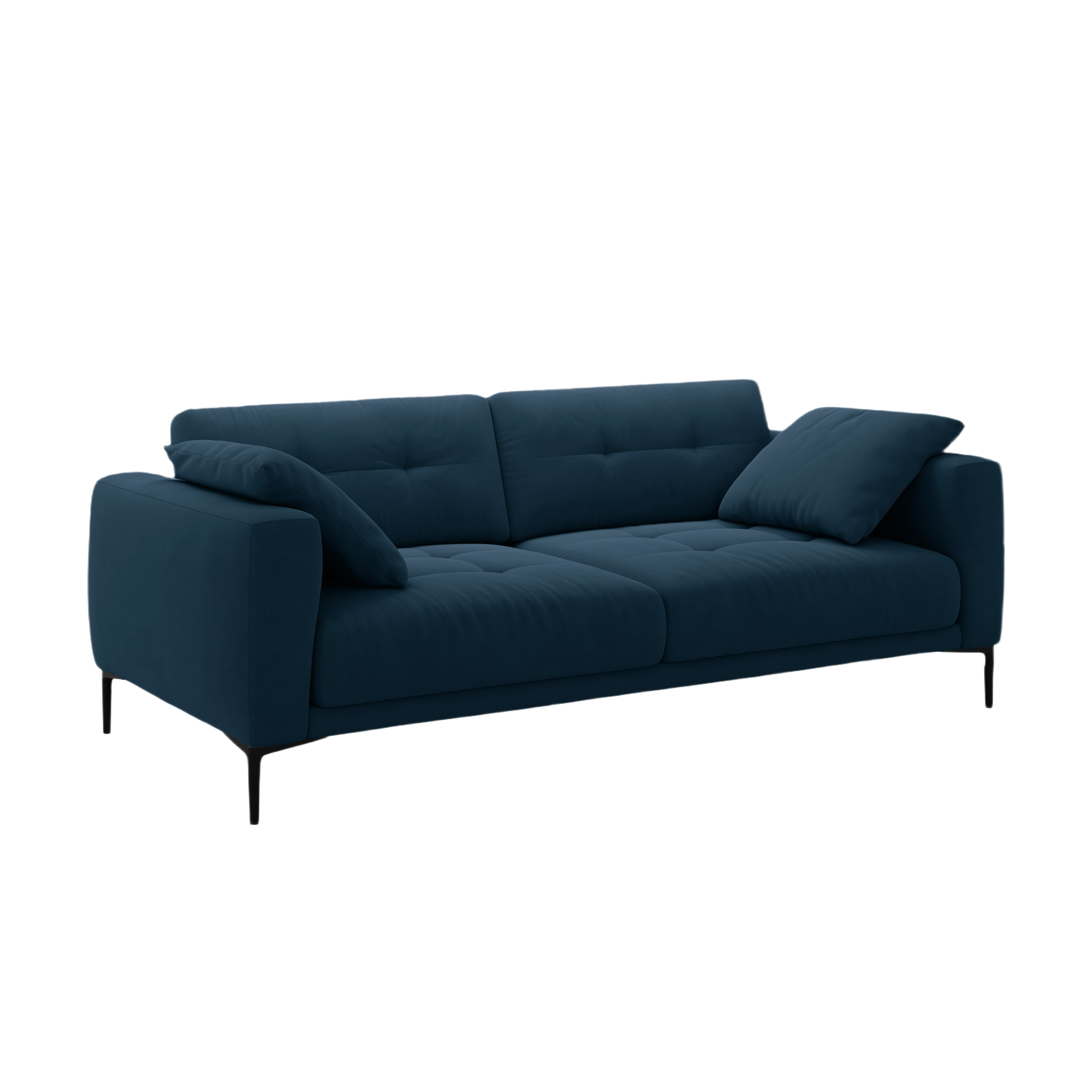 Sofa van fluweel voor 4 personen BEMY koninklijk blauw