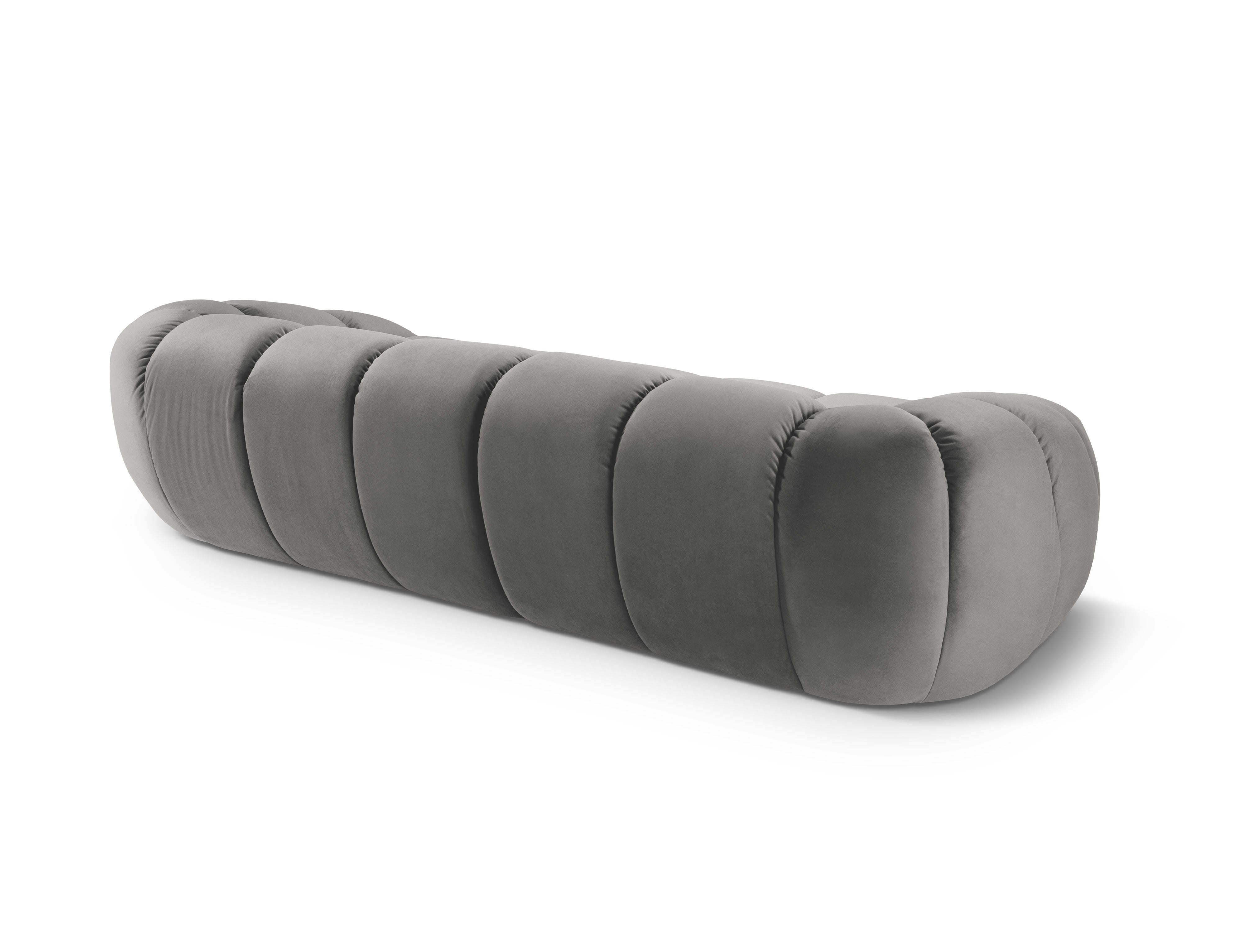 Sofa aus Samt für 4 Personen DIANA grau