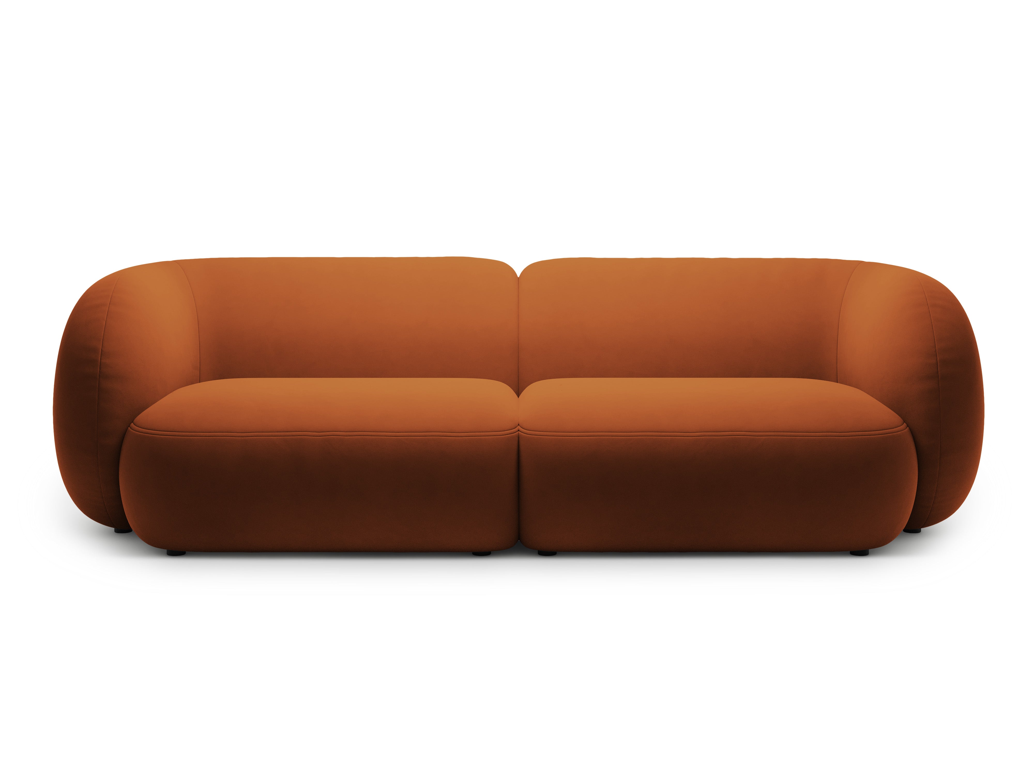 Sofa 4-persoons fluwelen KATE terracotta