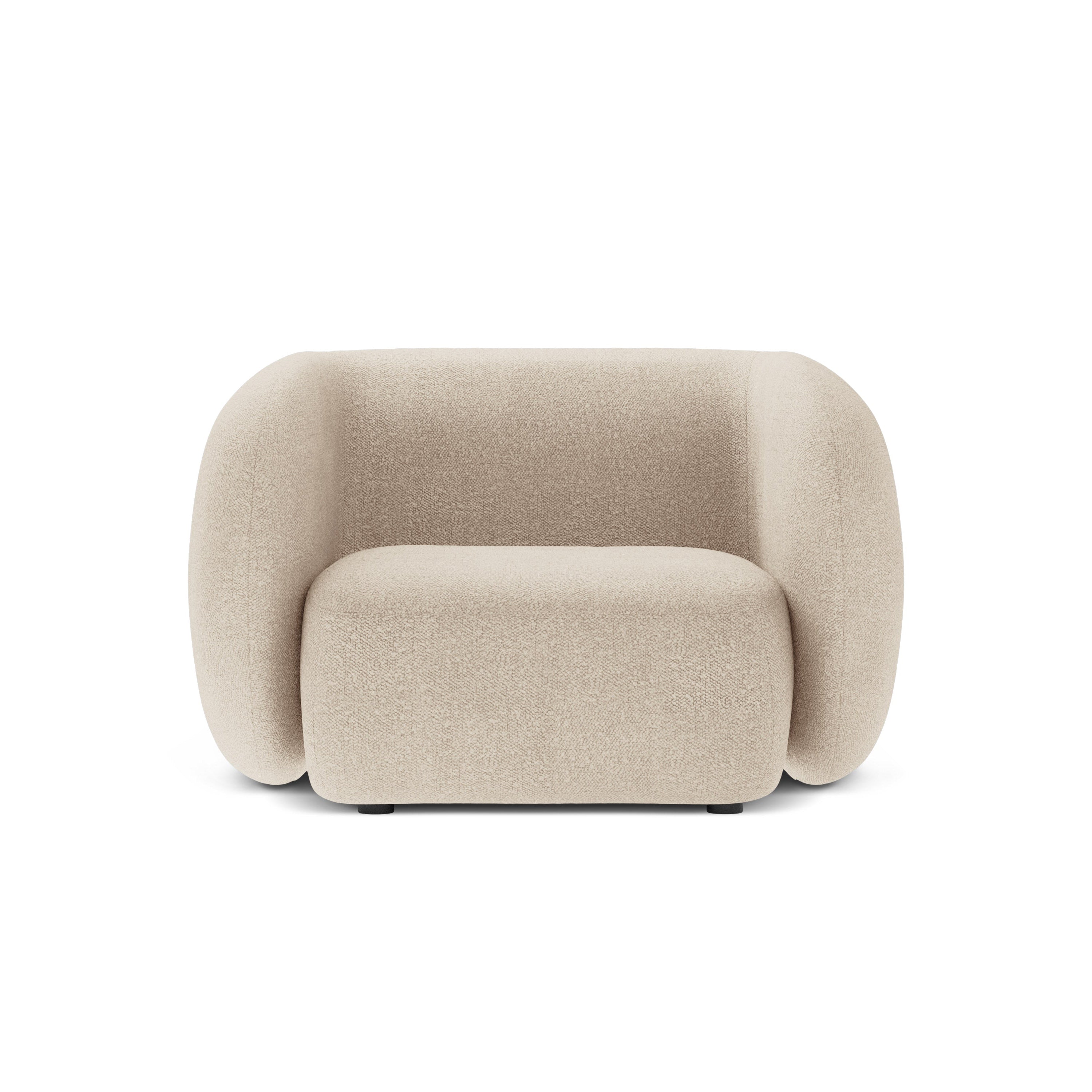Fauteuil KATE beige boucle