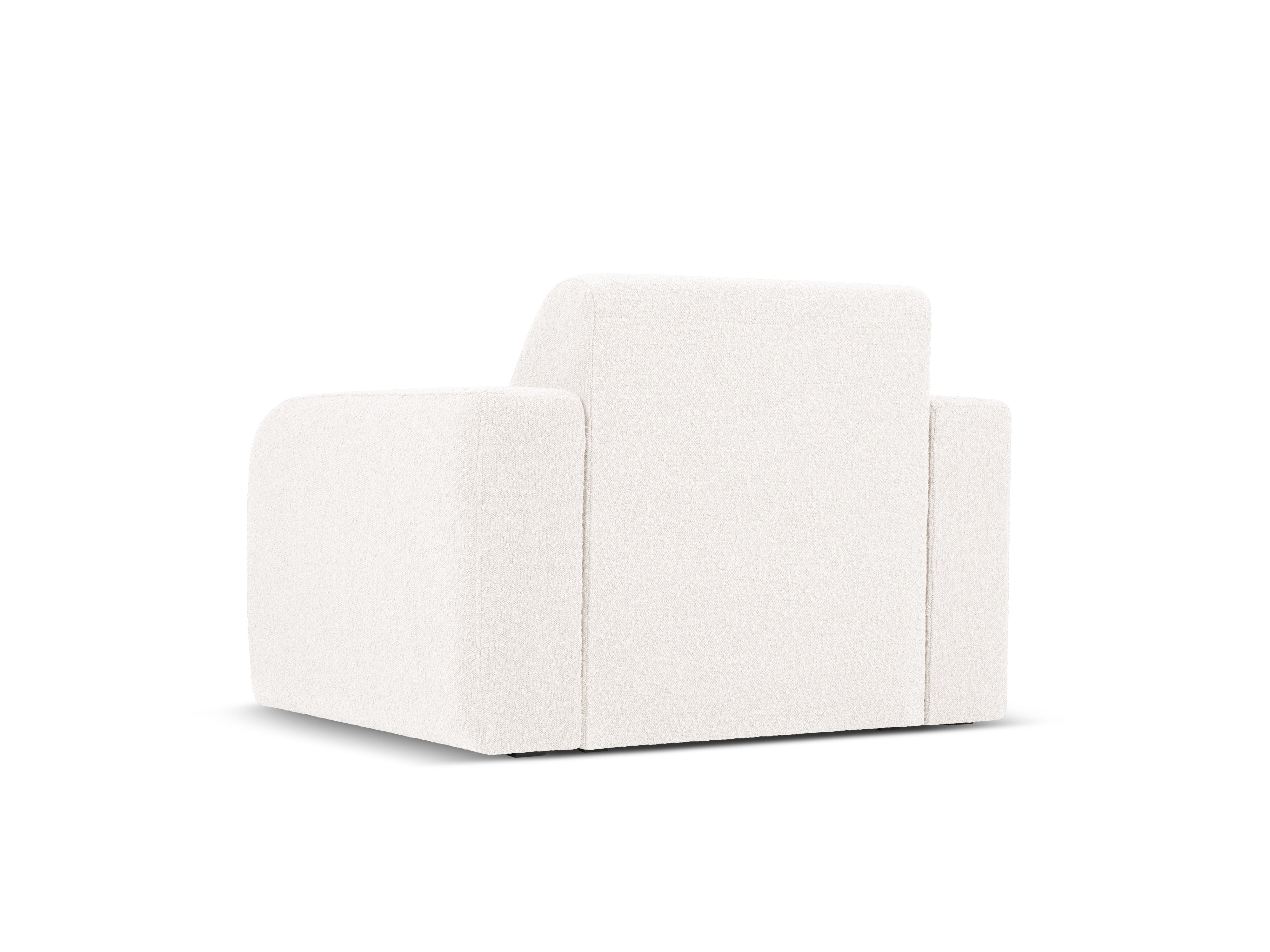 Fotel w tkaninie boucle MOLINO biały Micadoni Eye on Design