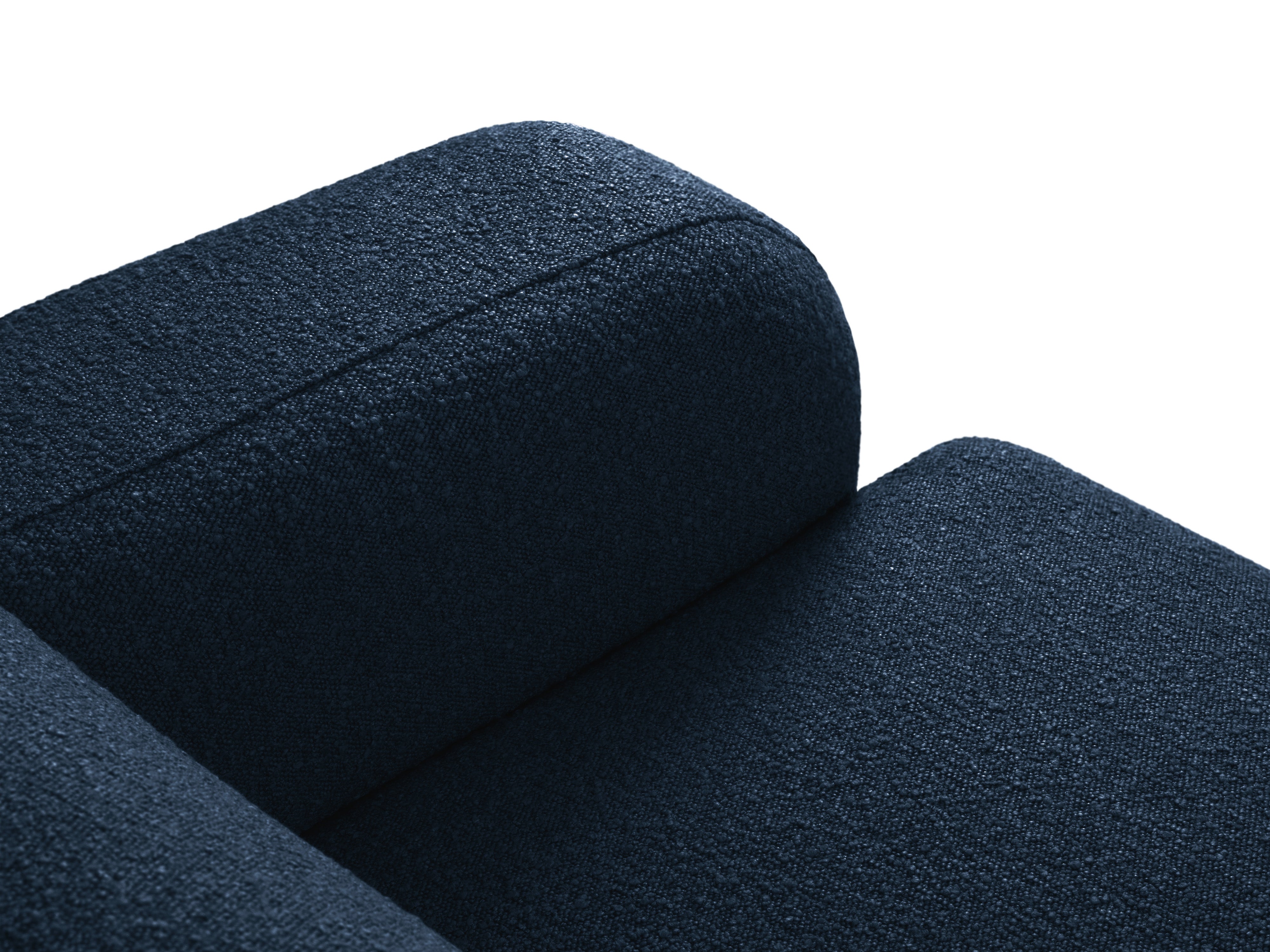 Fotel w tkaninie boucle MOLINO granatowy Micadoni Eye on Design