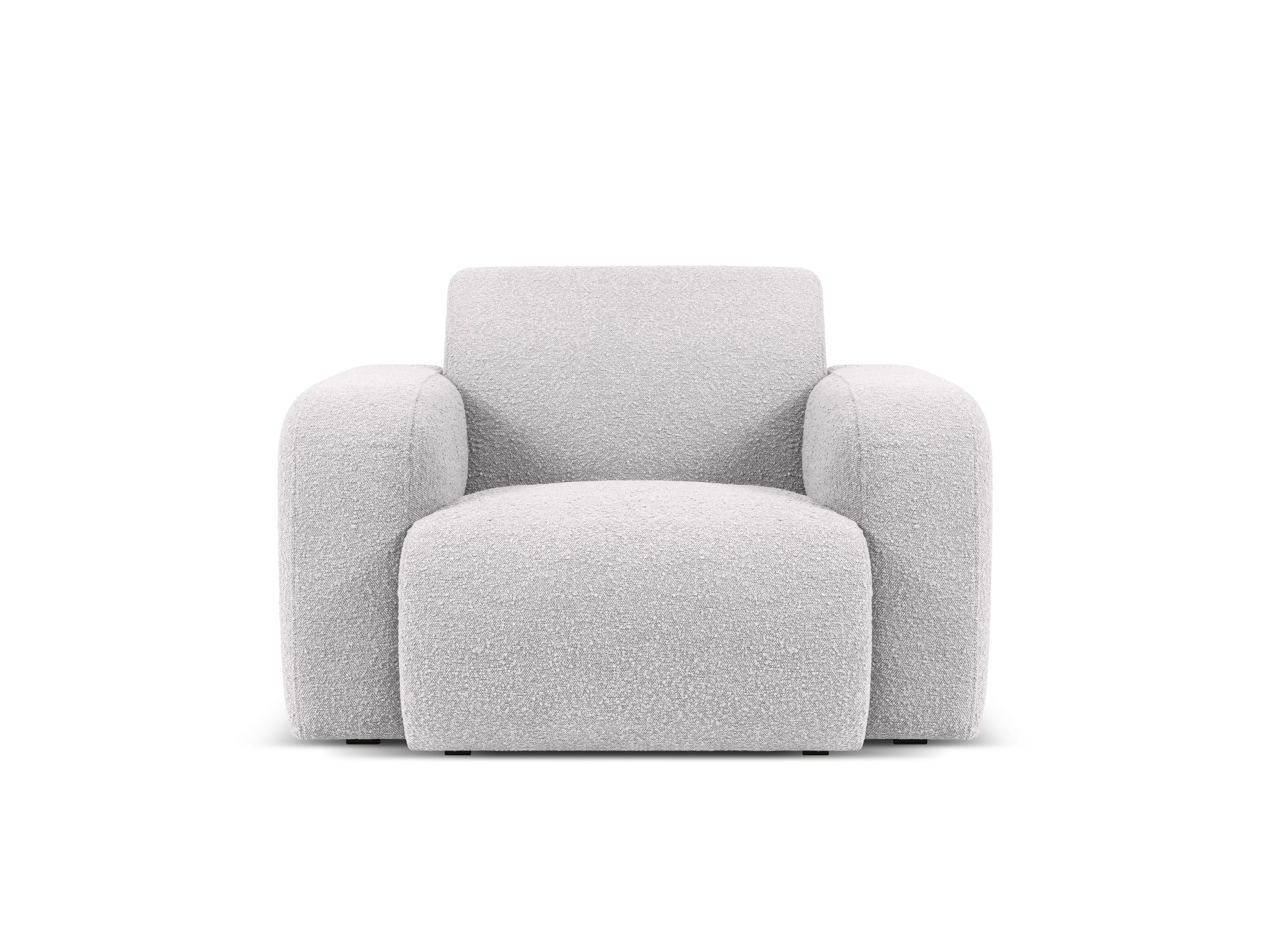 Fotel w tkaninie boucle MOLINO jasnoszary Micadoni Eye on Design
