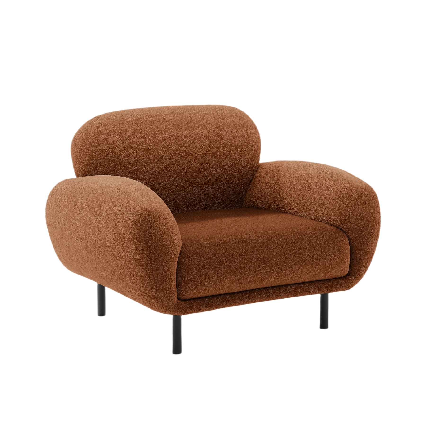 Sessel POPPY terrakotta Boucle