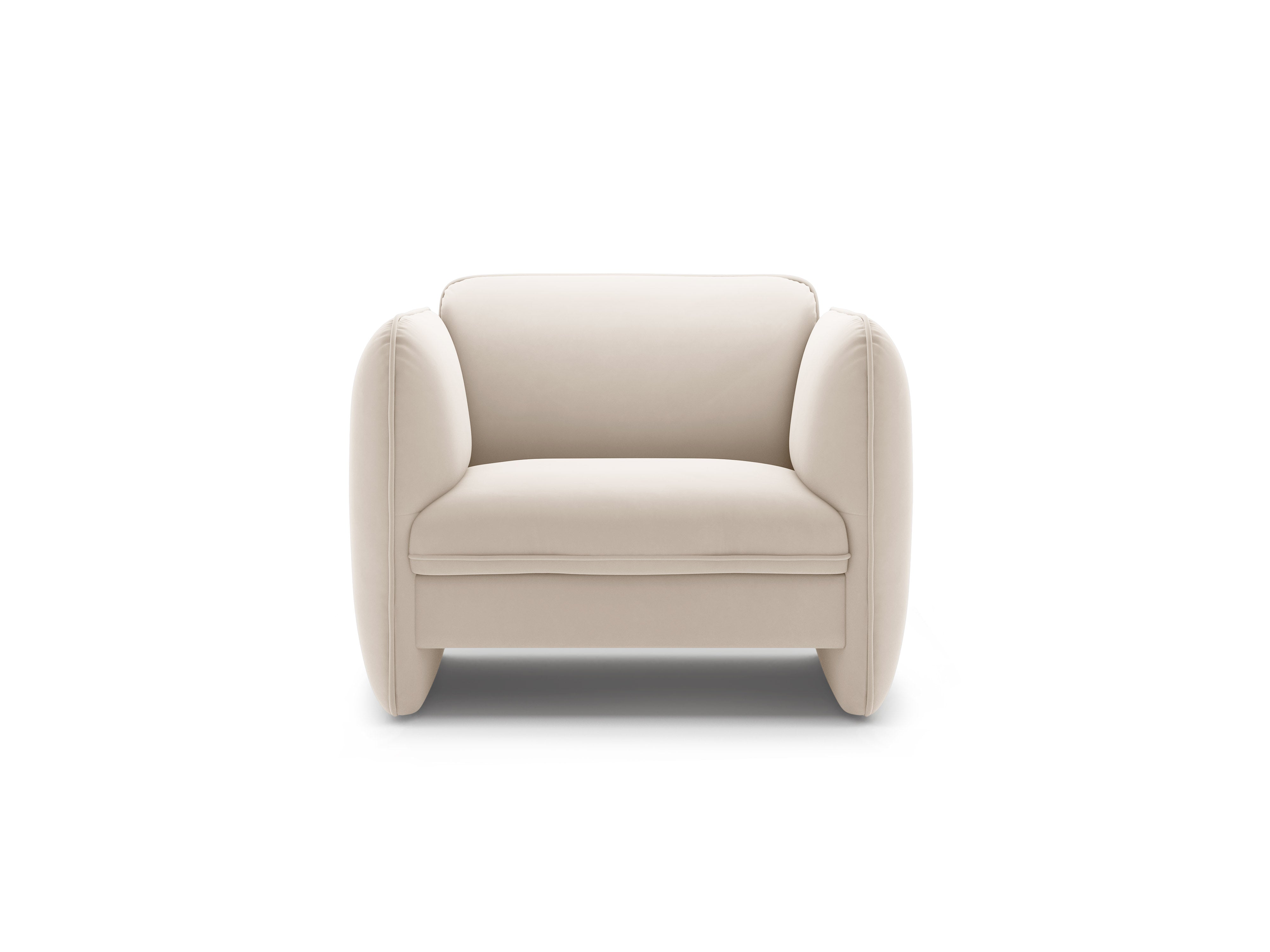 Velvet fauteuil GEORGIA lichtbeige