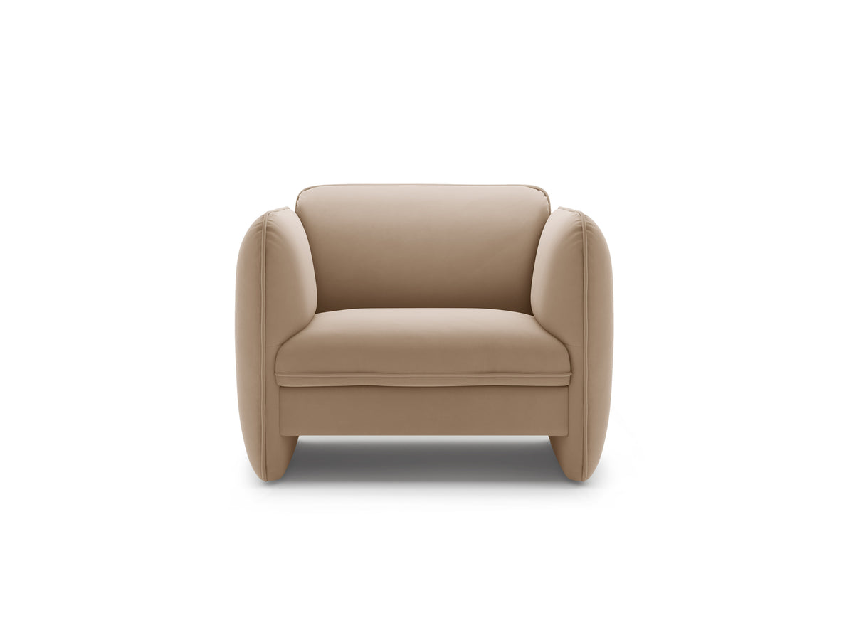 Velours fauteuil GEORGIA beige