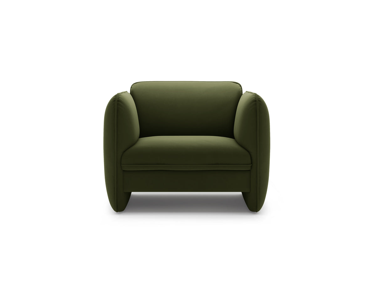 Velvet fauteuil GEORGIA legergroen
