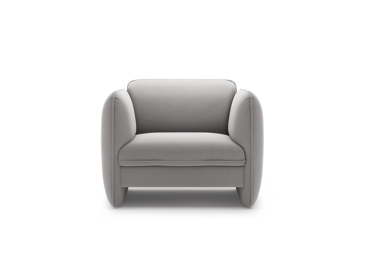 Velvet fauteuil GEORGIA lichtgrijs