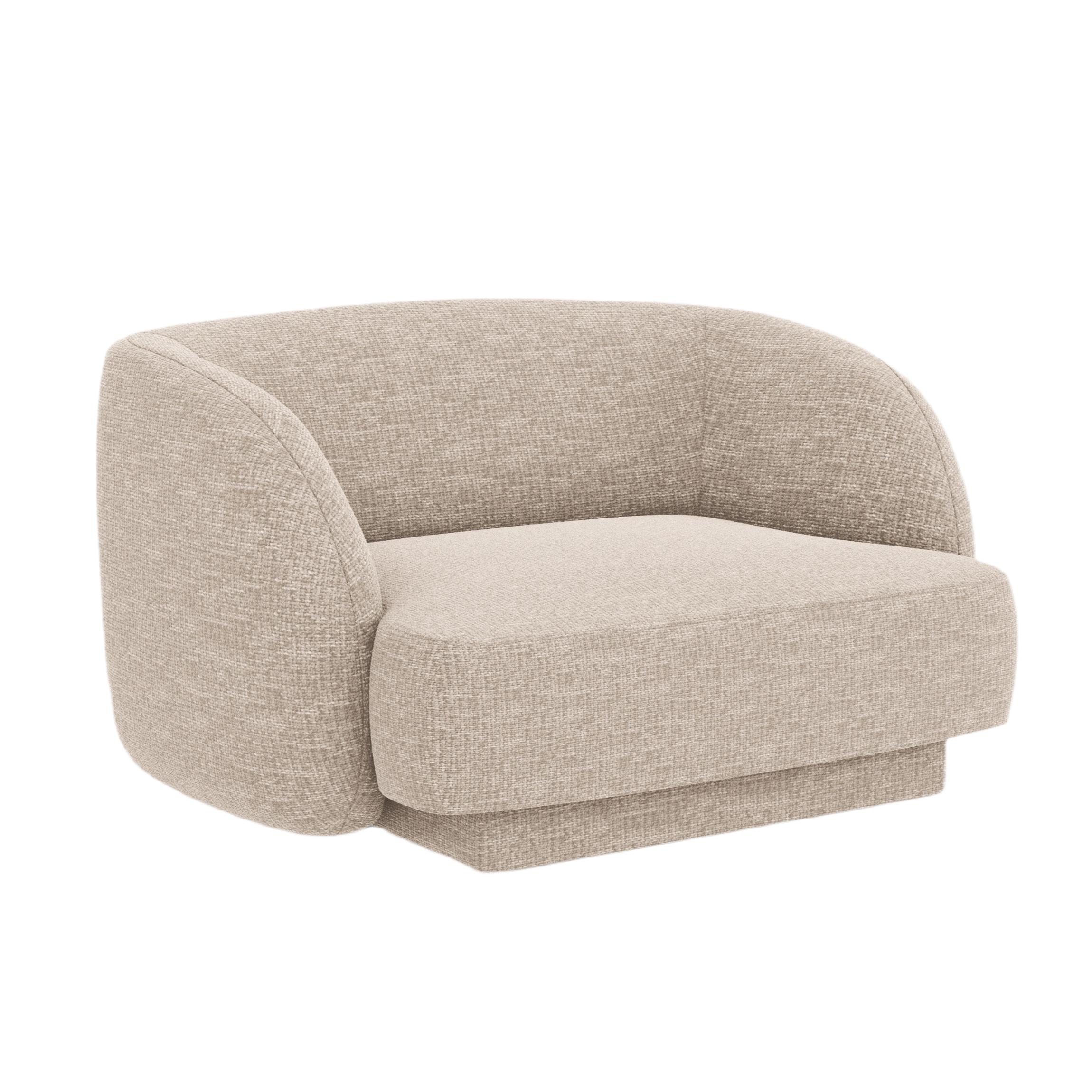MILEY Beige Chenille Armchair